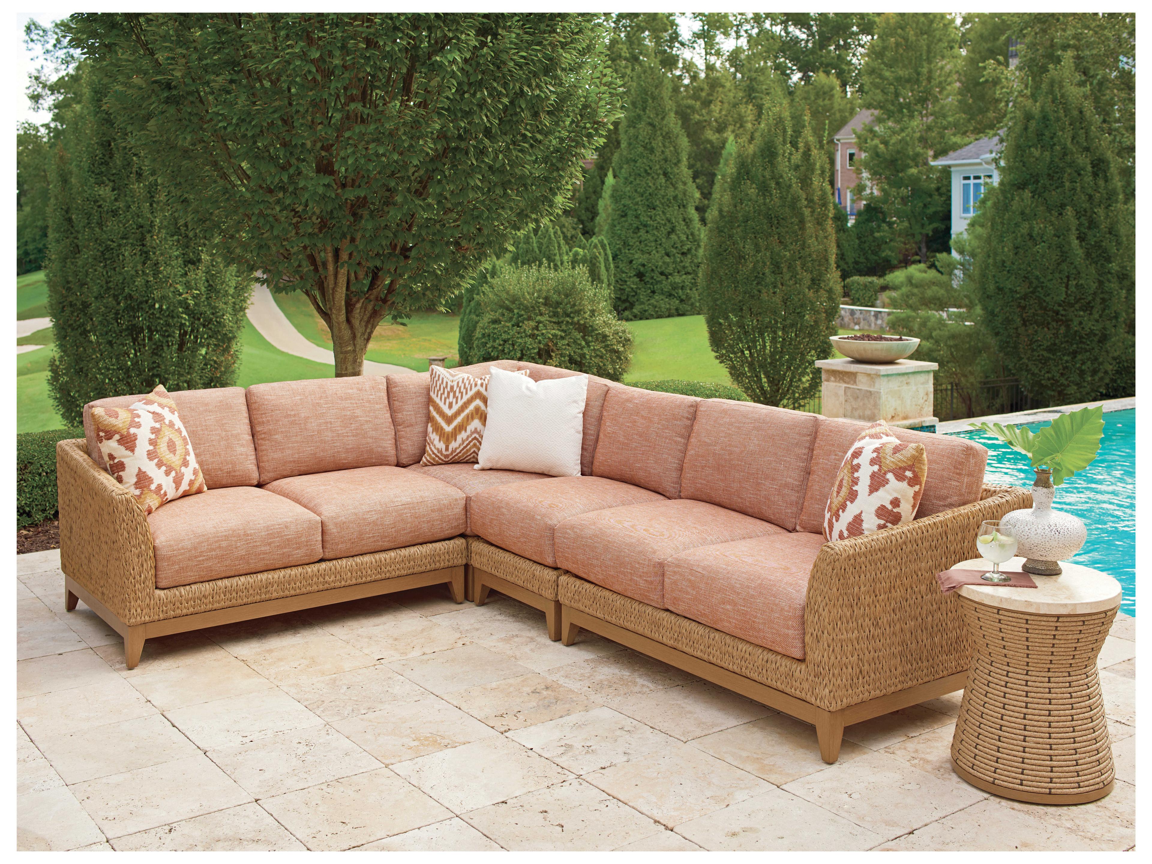 Tommy Bahama Outdoor Los Altos Valley View Wicker Left Arm Loveseat