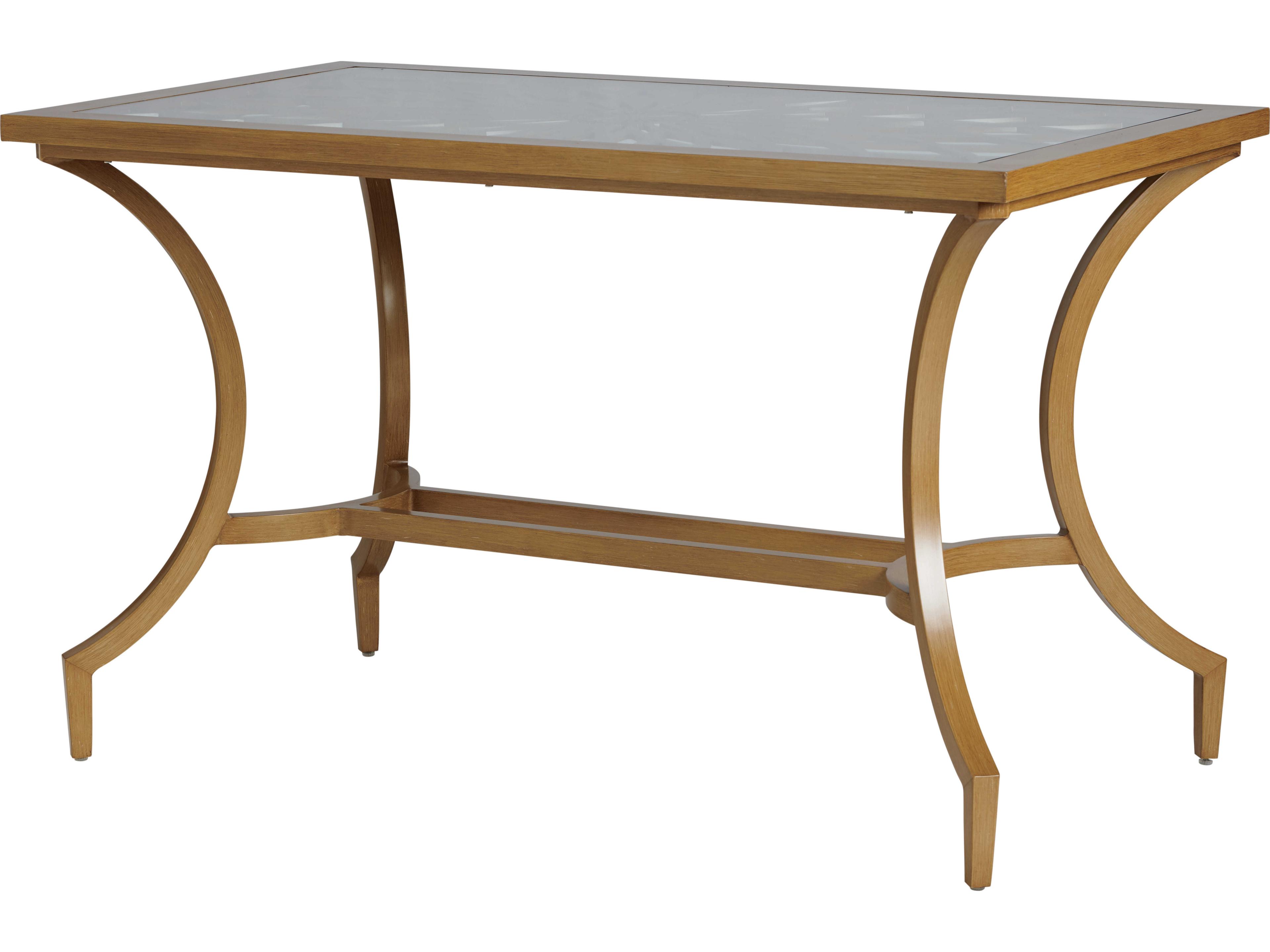 Tommy Bahama Outdoor Los Altos Valley View Aluminum Rectangular Glass Top Dining Table