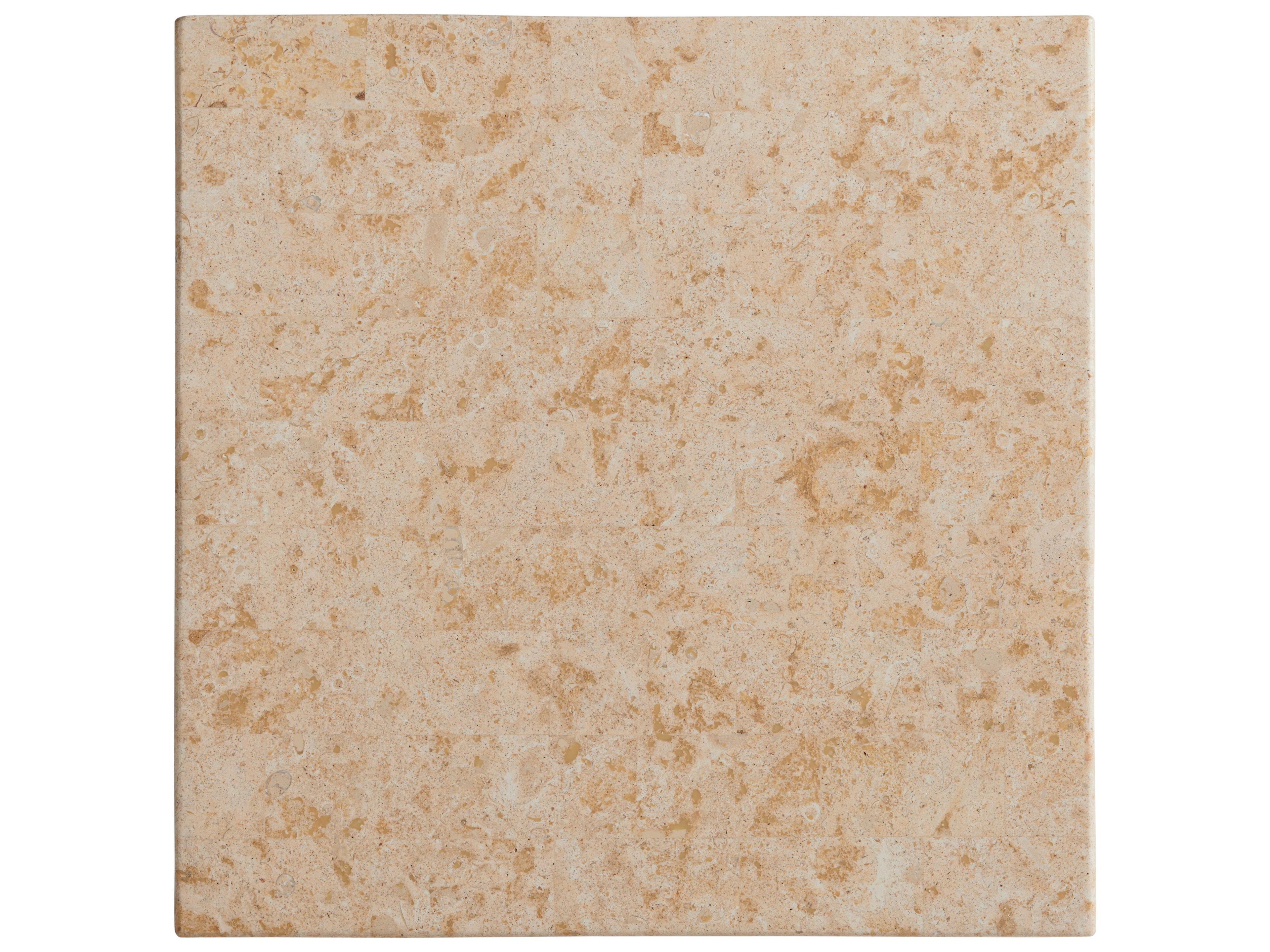 Tommy Bahama Outdoor Los Altos Valley View Aluminum Square Stone Top Accent Table