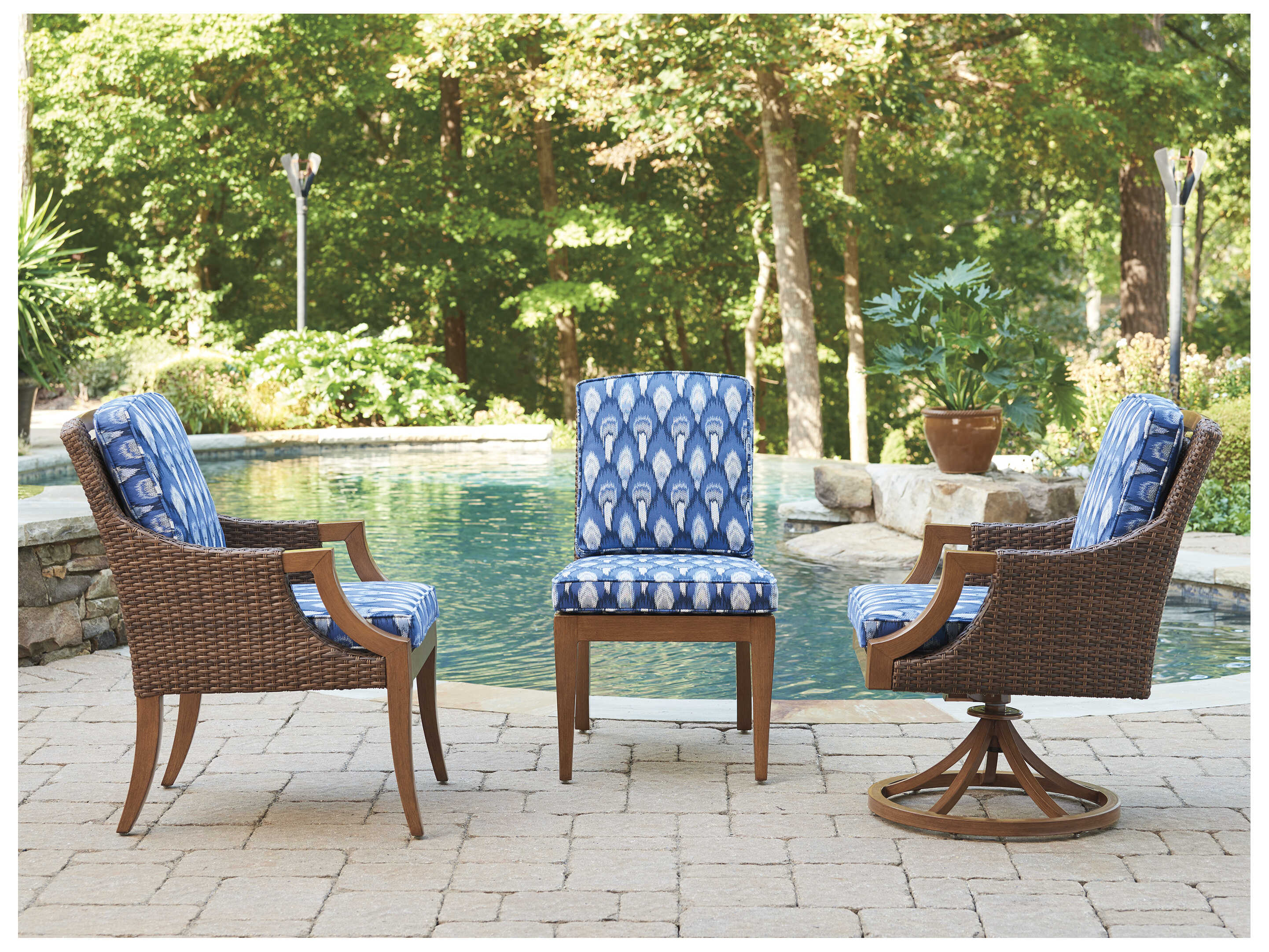 Tommy Bahama Outdoor Harbor Isle Wicker Dining Arm Chair