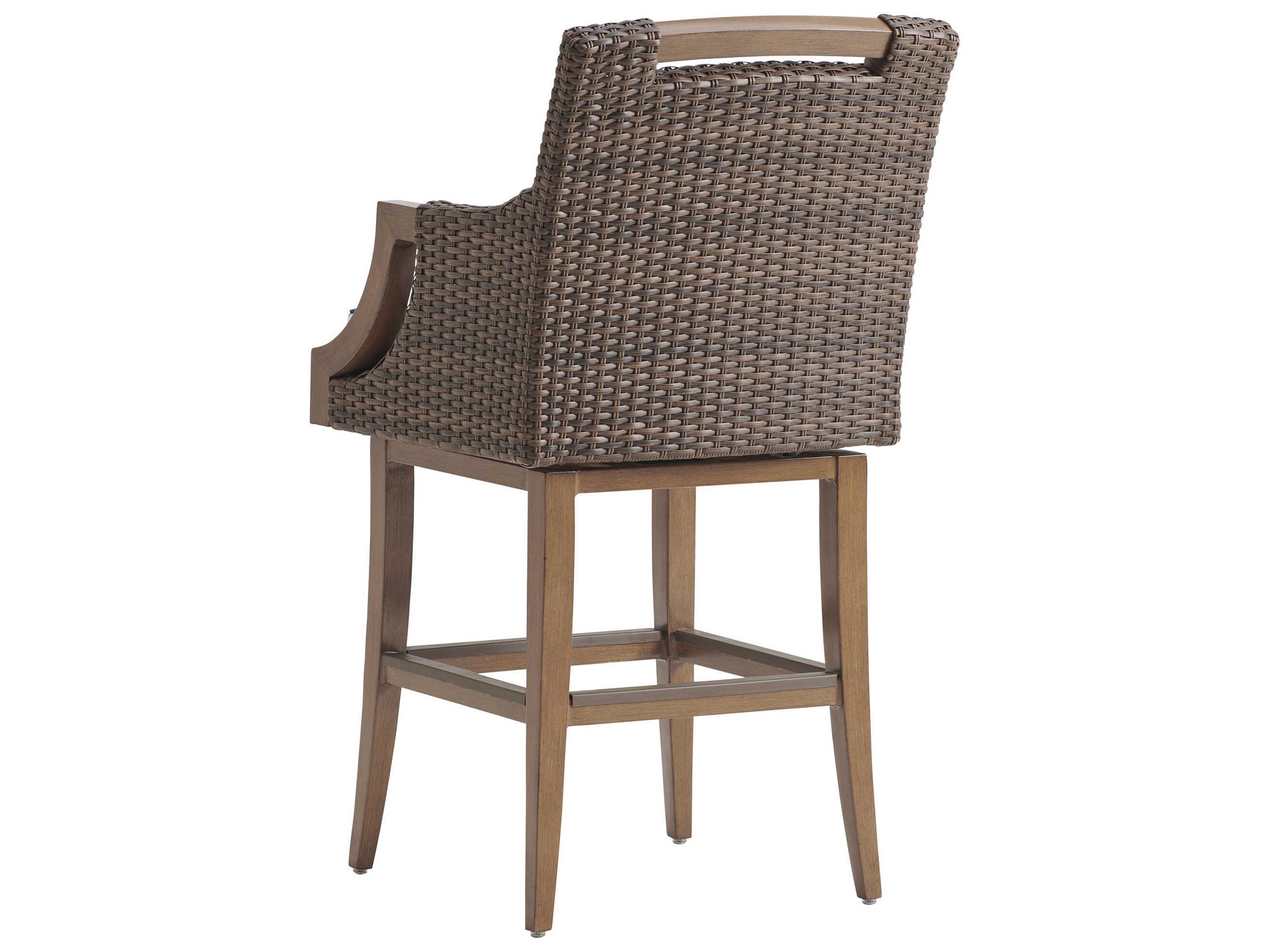 Tommy Bahama Outdoor Harbor Isle Wicker Swivel Bar Stool