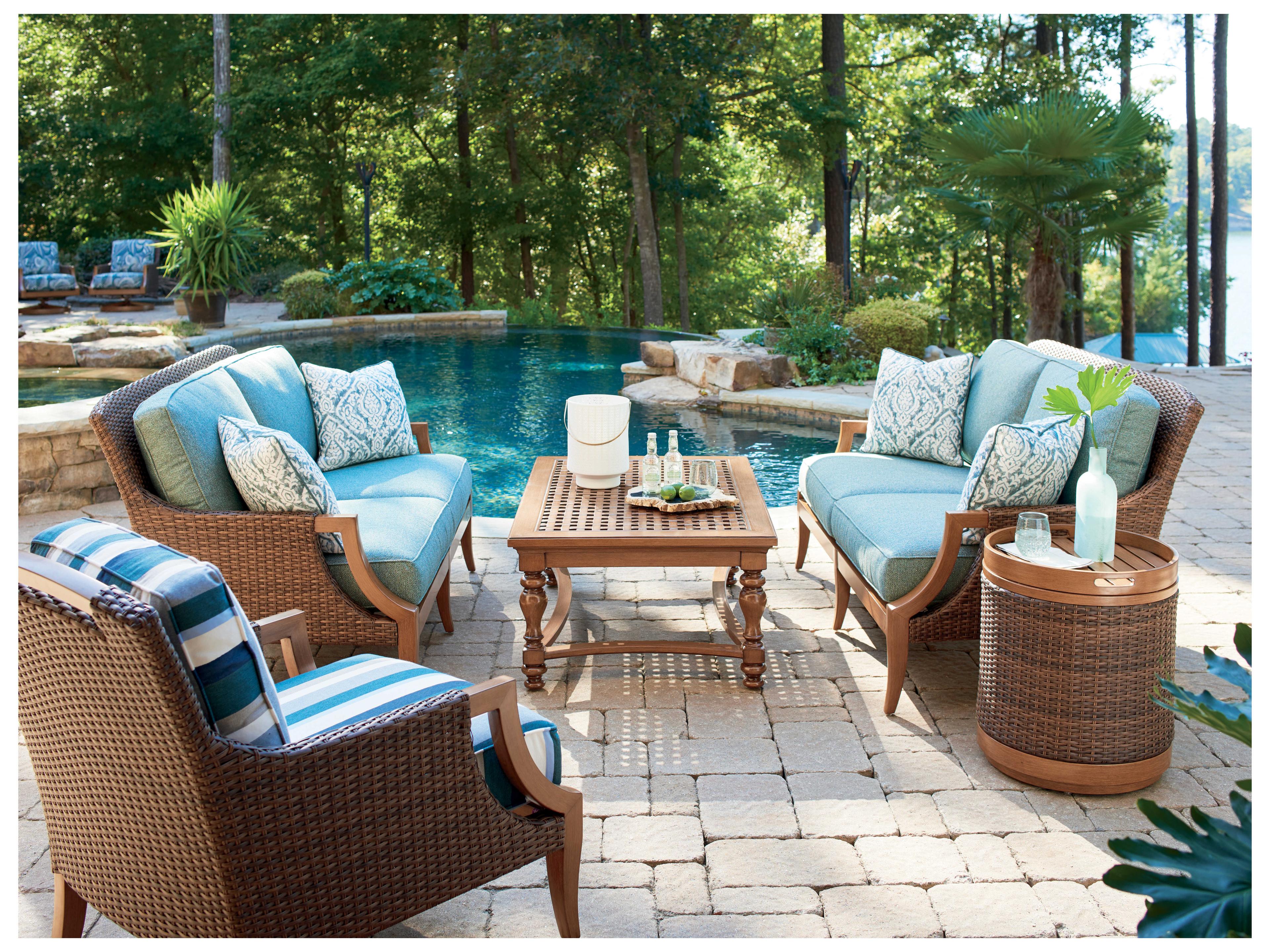 Tommy Bahama Outdoor Harbor Isle Wicker Loveseat