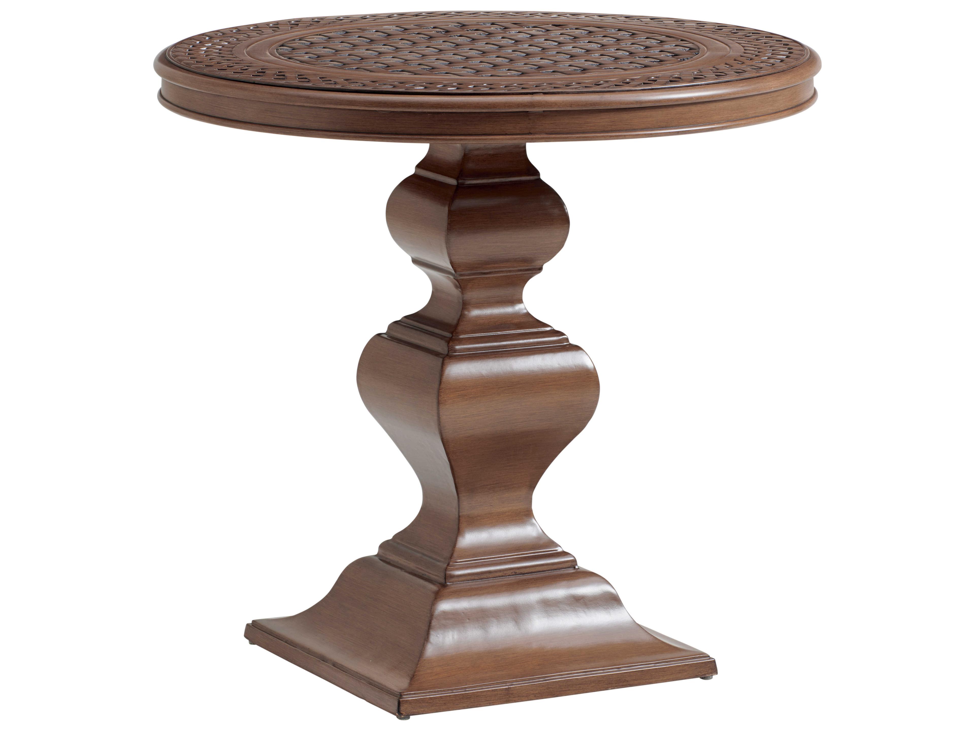 Tommy Bahama Outdoor Harbor Isle Aluminum Round Bar Counter Table