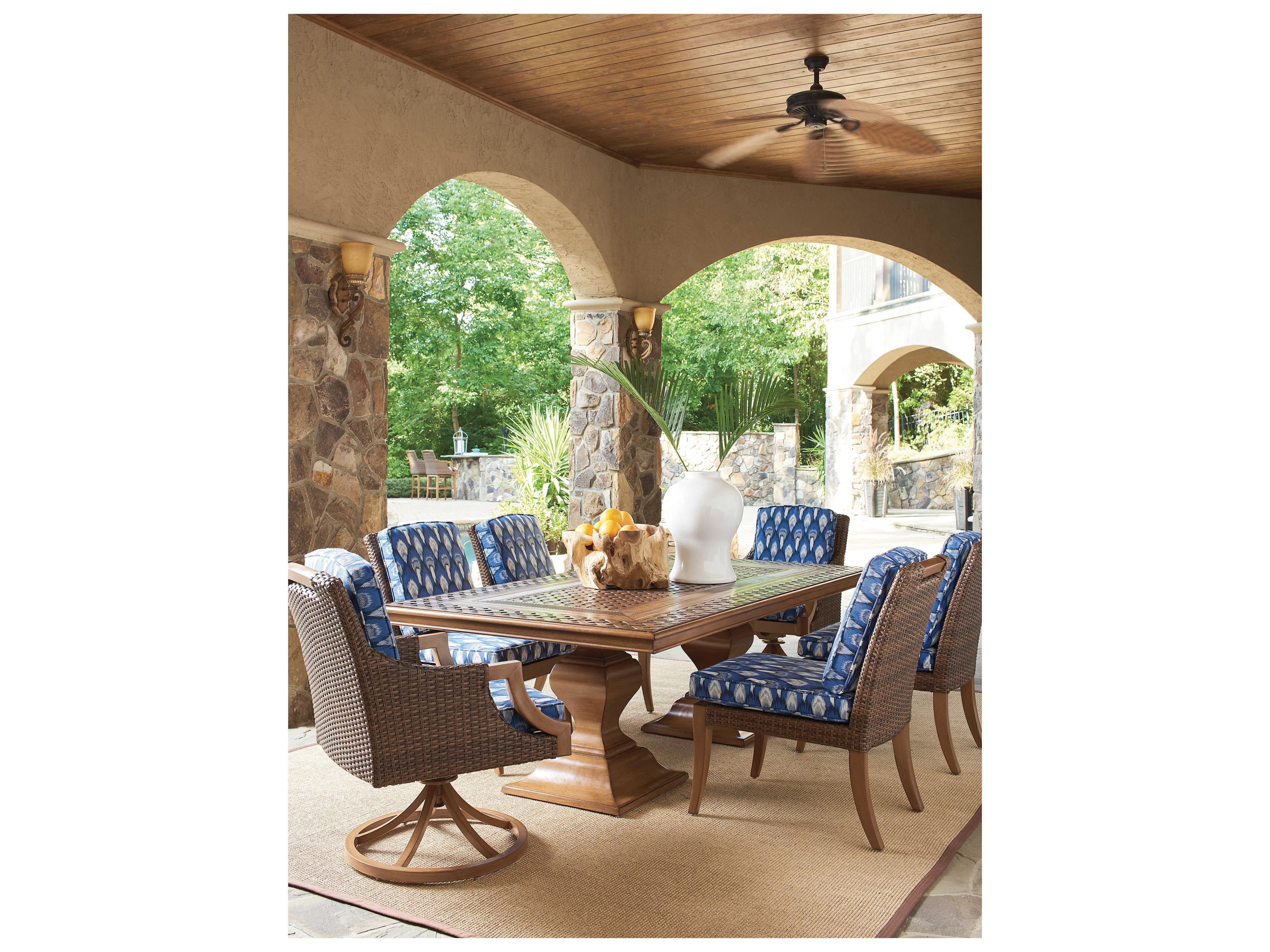 Tommy Bahama Outdoor Harbor Isle Aluminum Rectangular Dining Table