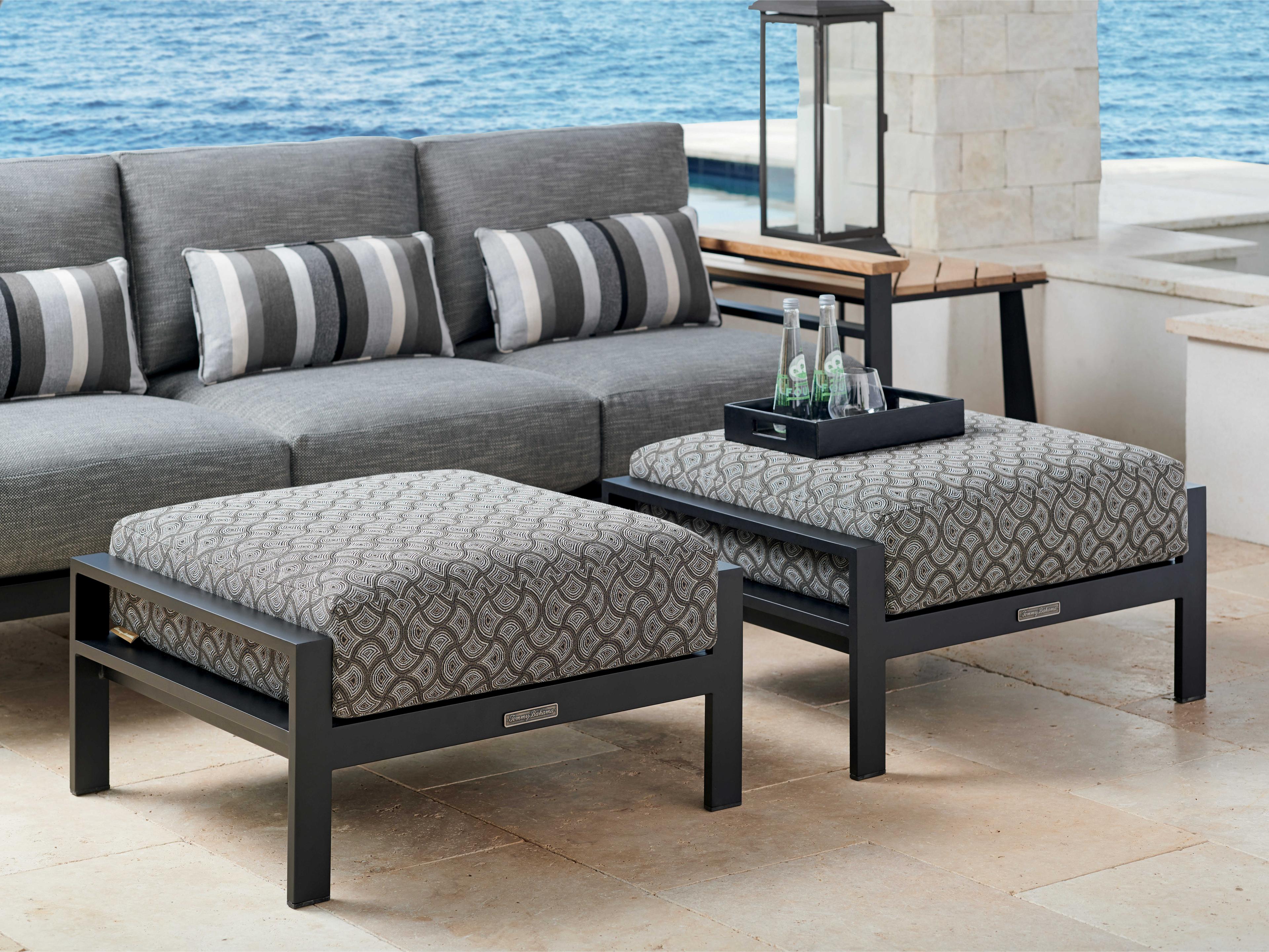 Tommy Bahama Outdoor South Beach Aluminum Ottoman