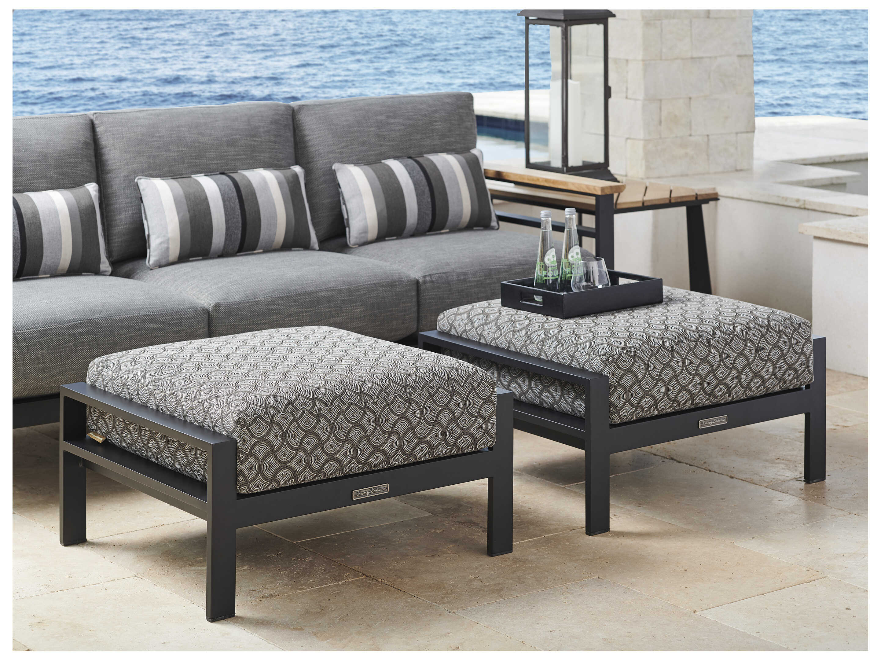 Tommy Bahama Outdoor South Beach Aluminum Ottoman