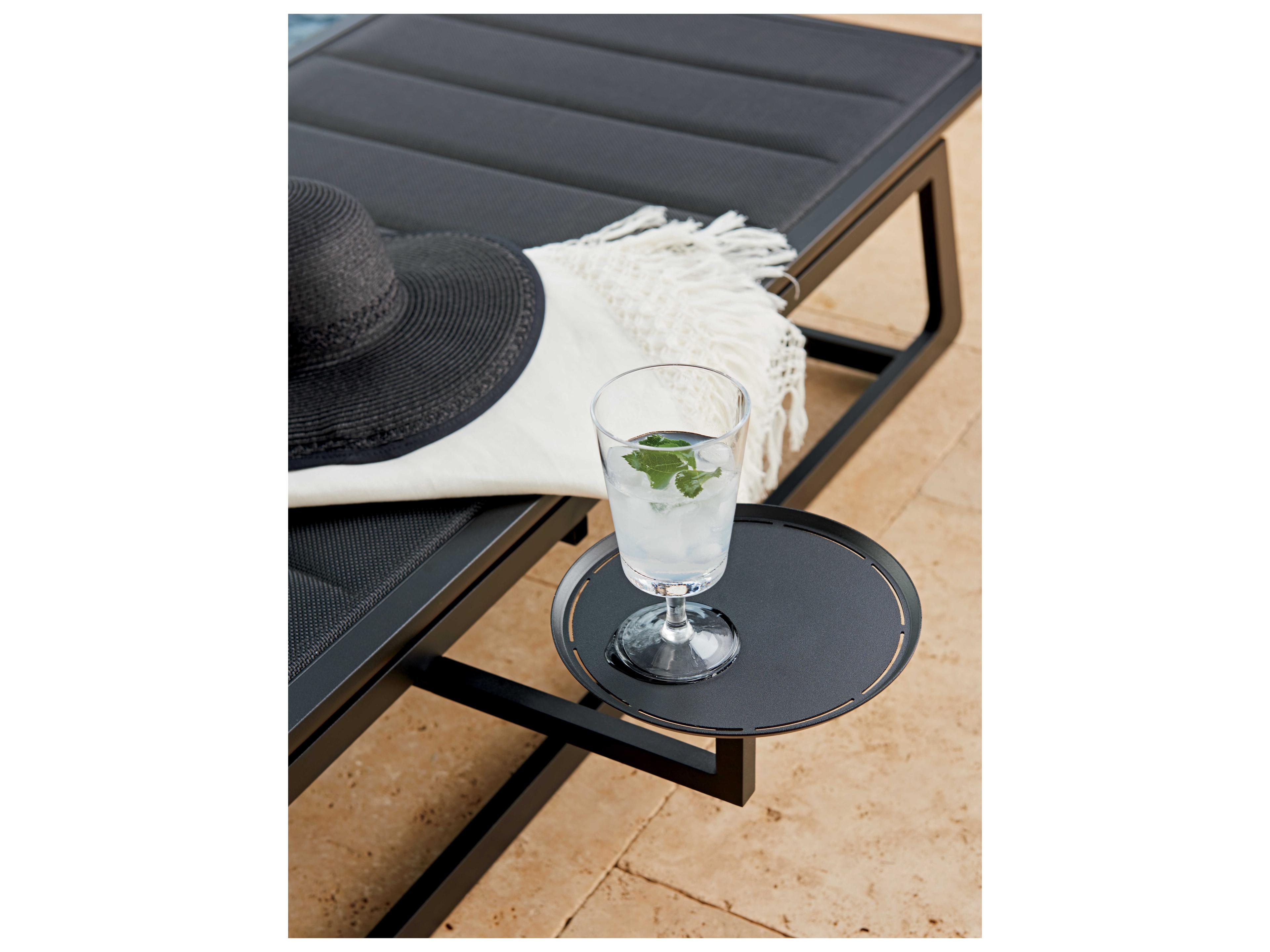 Tommy Bahama Outdoor South Beach Aluminum Dark Graphite Chaise Lounge