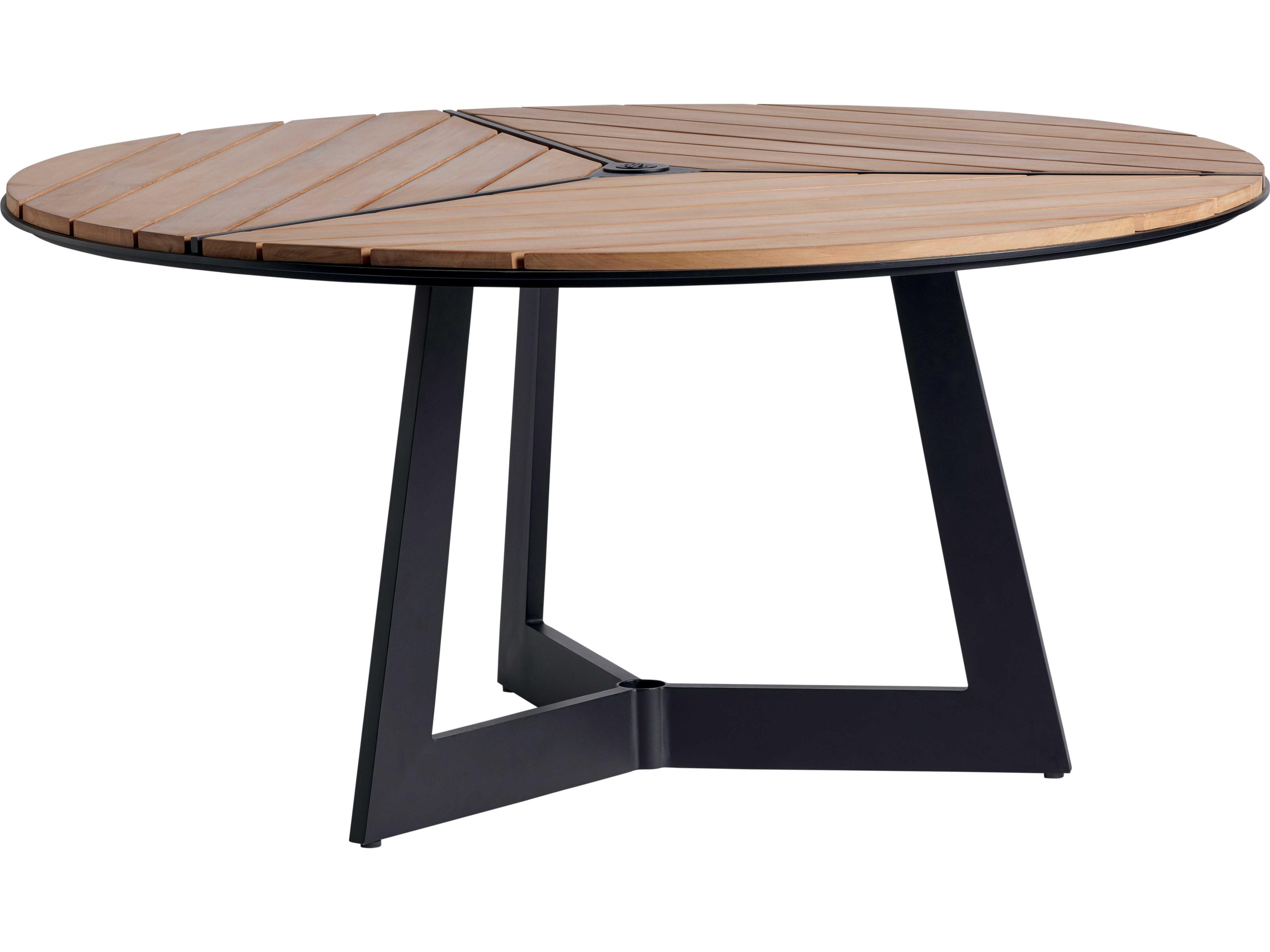 Tommy Bahama Outdoor South Beach Aluminum Round Dining Table with Umbrella Hole