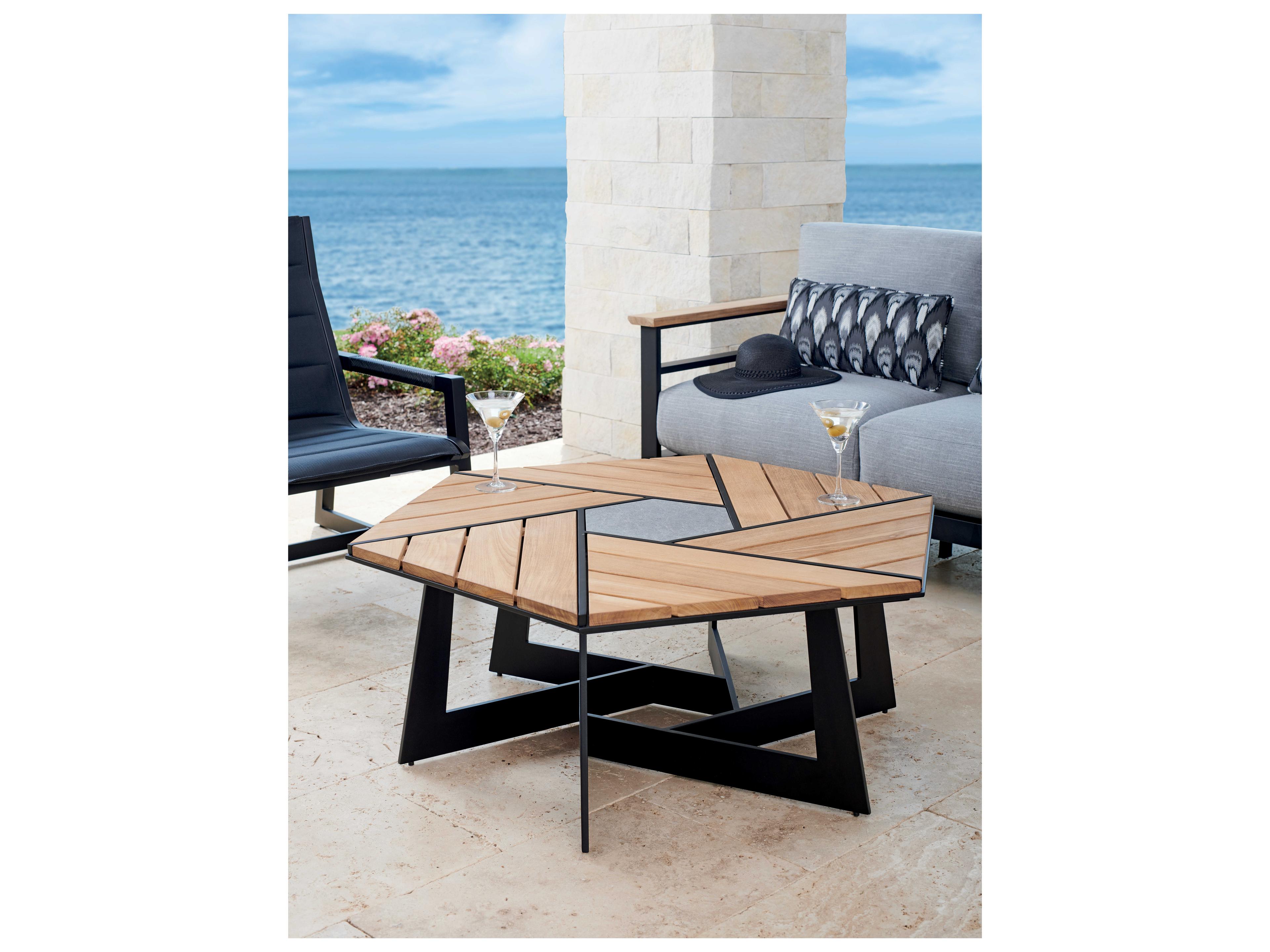 Tommy Bahama Outdoor South Beach Aluminum Hexagonal Coffee Table
