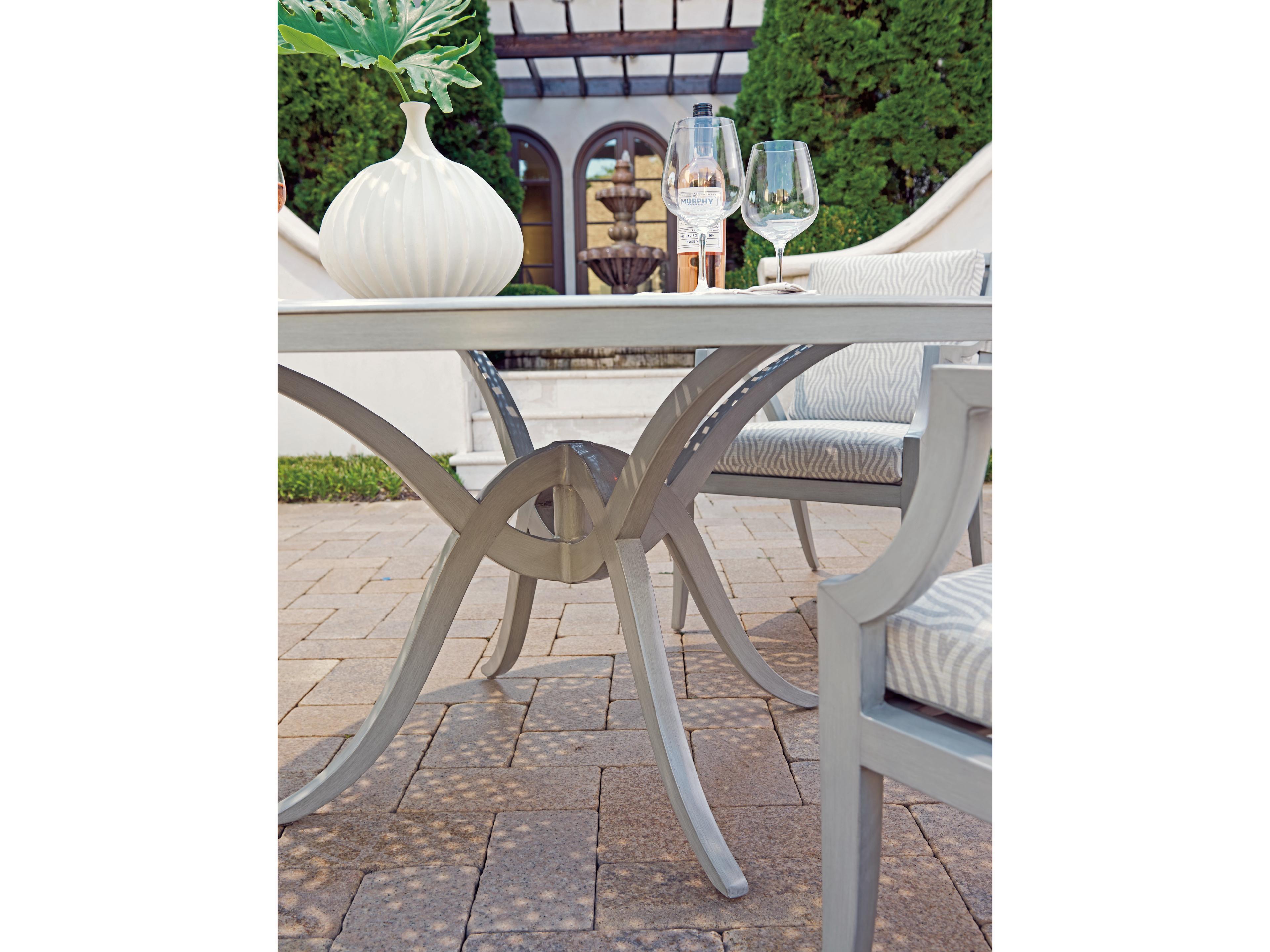 Tommy Bahama Outdoor Silver Sands Aluminum Round Dining Table