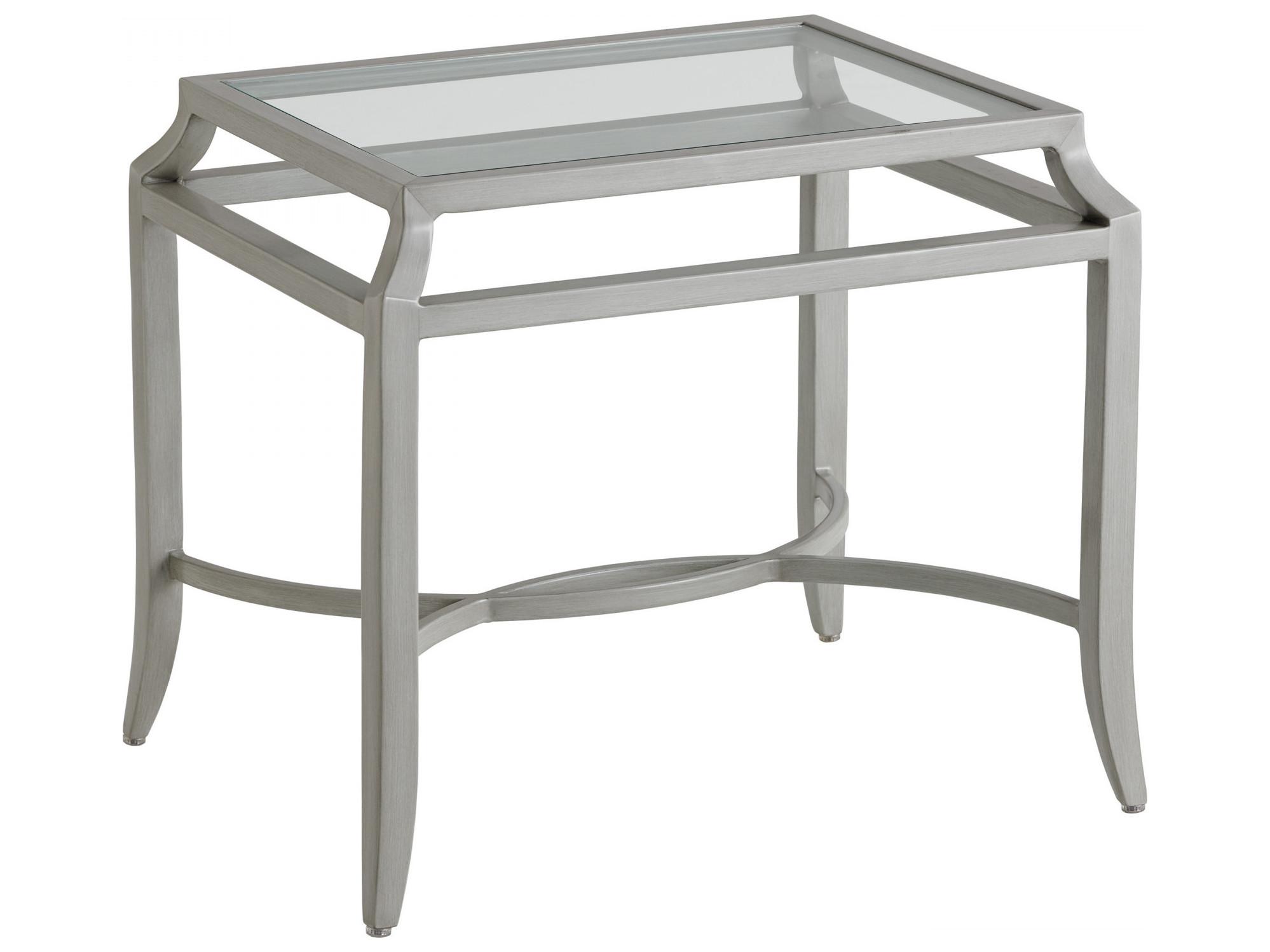 Tommy Bahama Outdoor Silver Sands Aluminum Rectangular End Table