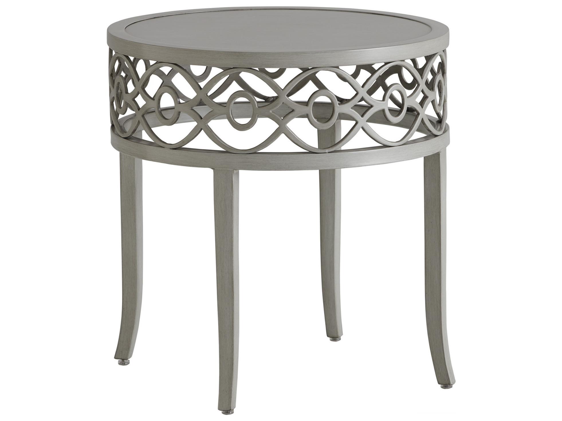 Tommy Bahama Outdoor Silver Sands Aluminum Round End Table