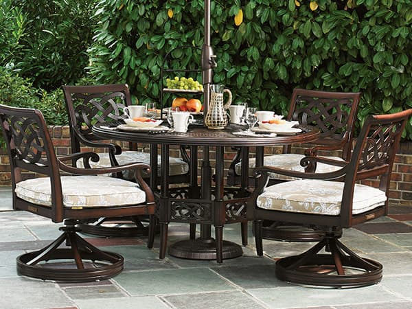 Tommy Bahama Outdoor Black Sands Cast Aluminum Dining Set