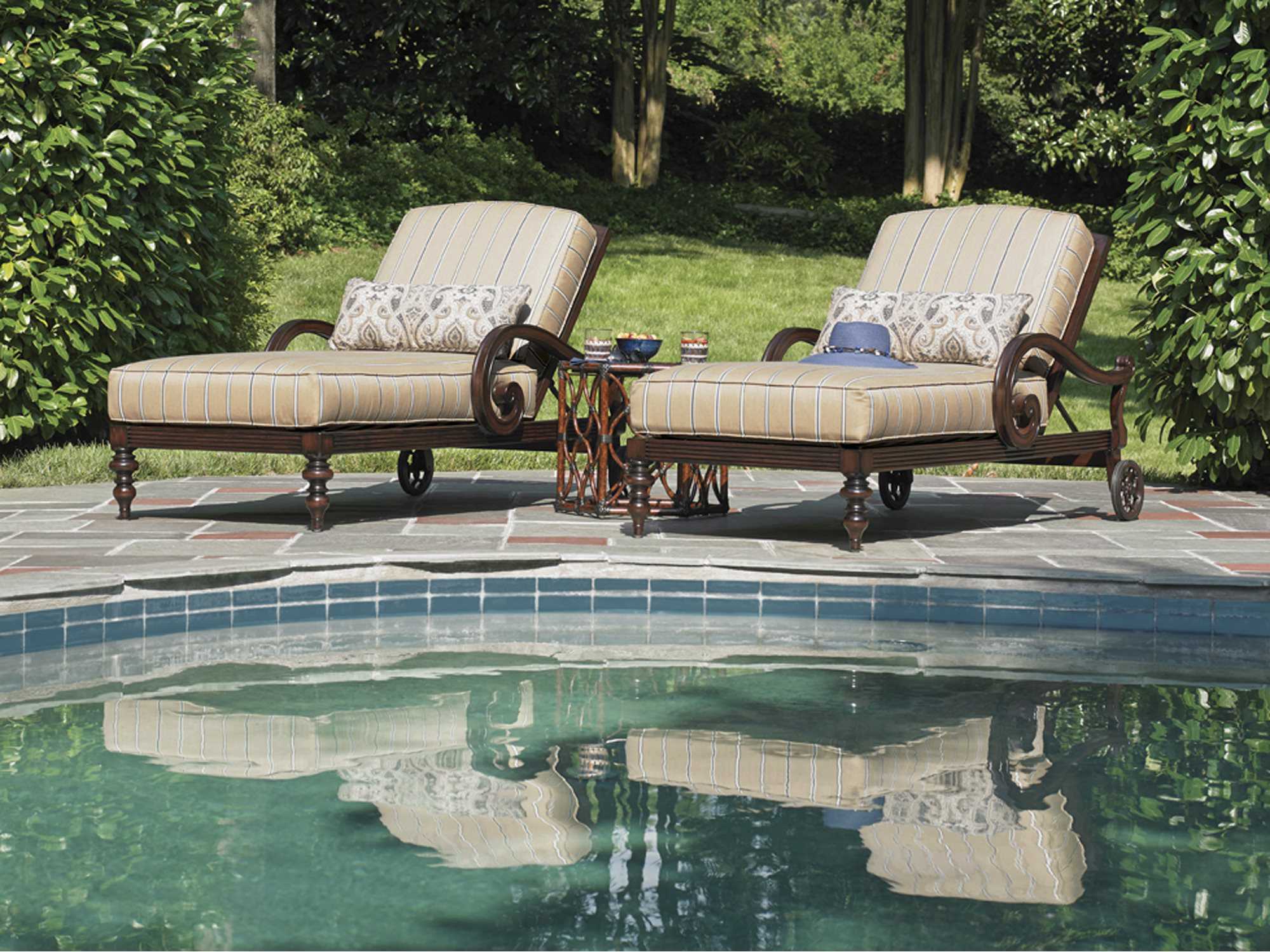 Tommy Bahama Outdoor Black Sands Cast Aluminum Conversation Cushion Lounge Set