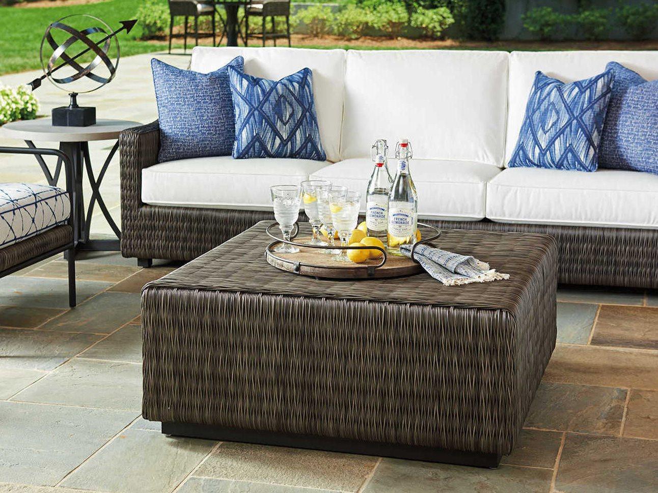 Tommy Bahama Outdoor Cypress Point Ocean Terrace Wicker Cushion Lounge Set