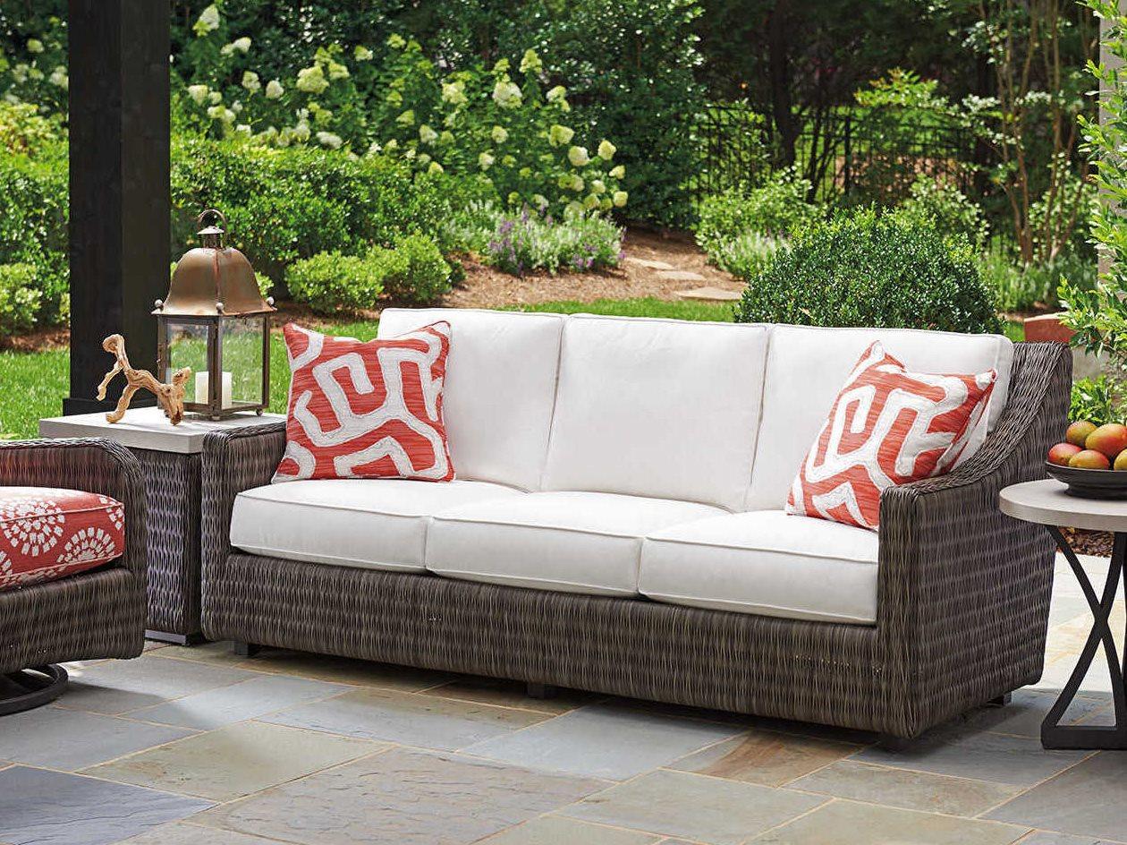 Tommy Bahama Outdoor Cypress Point Ocean Terrace Aluminum Wicker Cushion Lounge Set