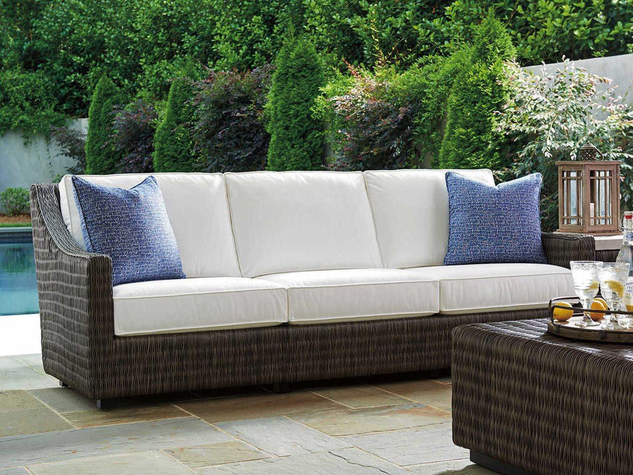 Tommy Bahama Outdoor Cypress Point Ocean Terrace Wicker Cushion Lounge Set