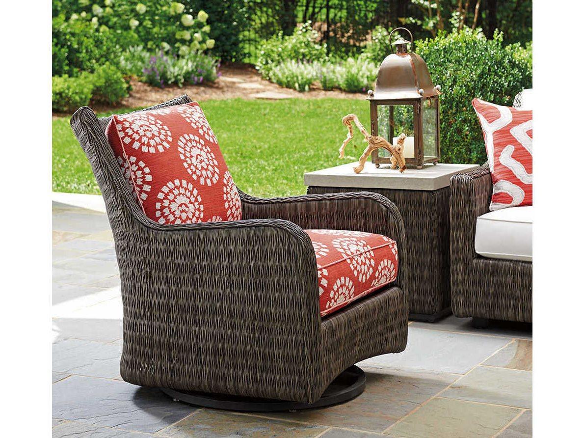 Tommy Bahama Outdoor Cypress Point Ocean Terrace Aluminum Wicker Cushion Lounge Set