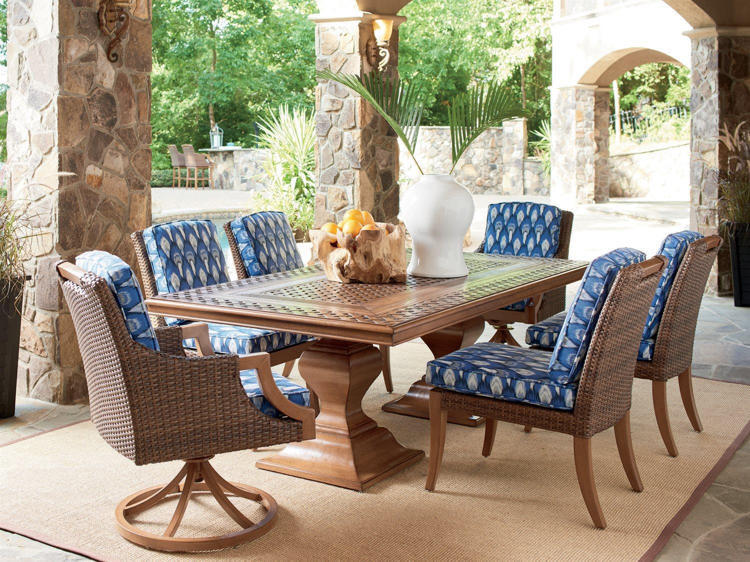 Tommy Bahama Outdoor Harbor Isle Wicker Dining Set