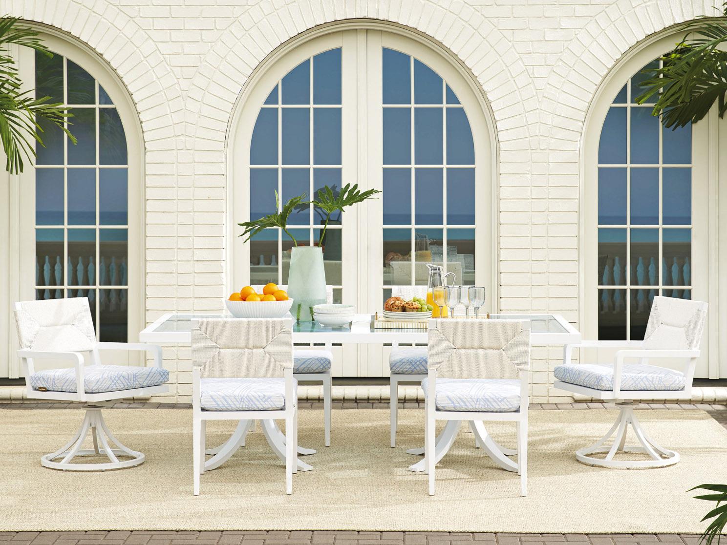 Tommy Bahama Outdoor Ocean Breeze Promenade Aluminum Dining Set