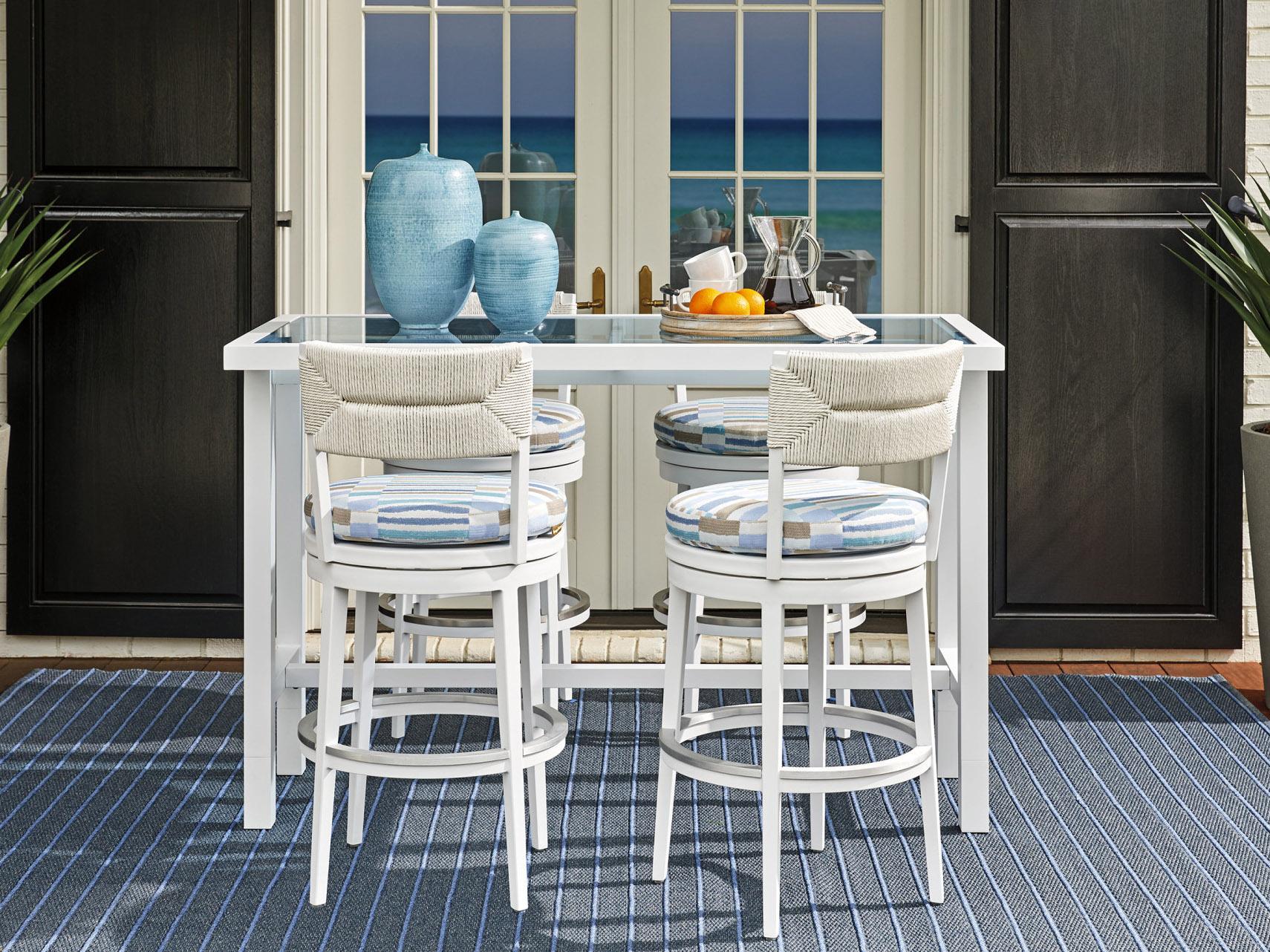 Tommy Bahama Outdoor Ocean Breeze Promenade Aluminum Dining Set