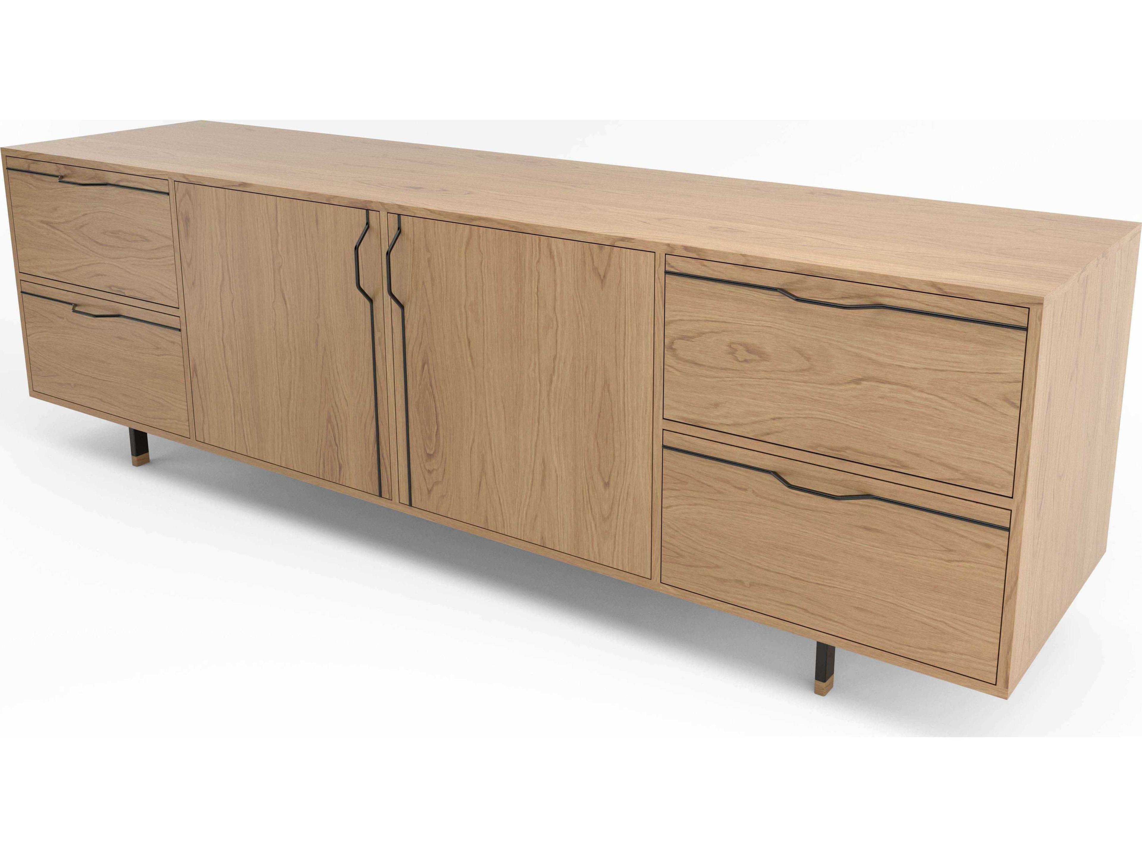 Tronk Design Chapman 94" Oak Wood Credenza Sideboard