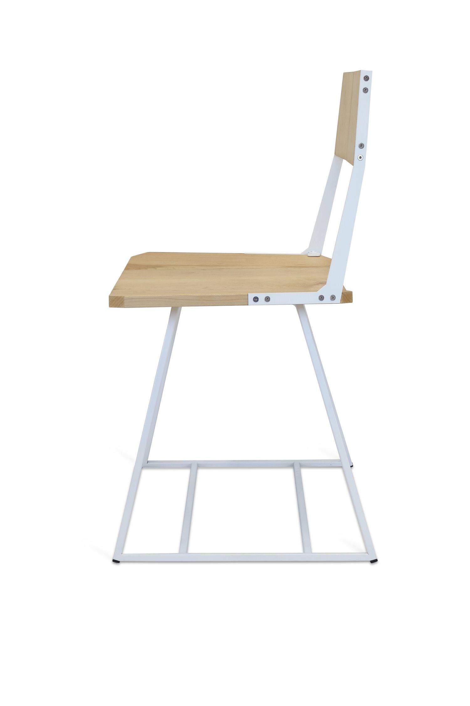 Tronk Design Clarke Collection Maple Wood Beige Side Dining Chair