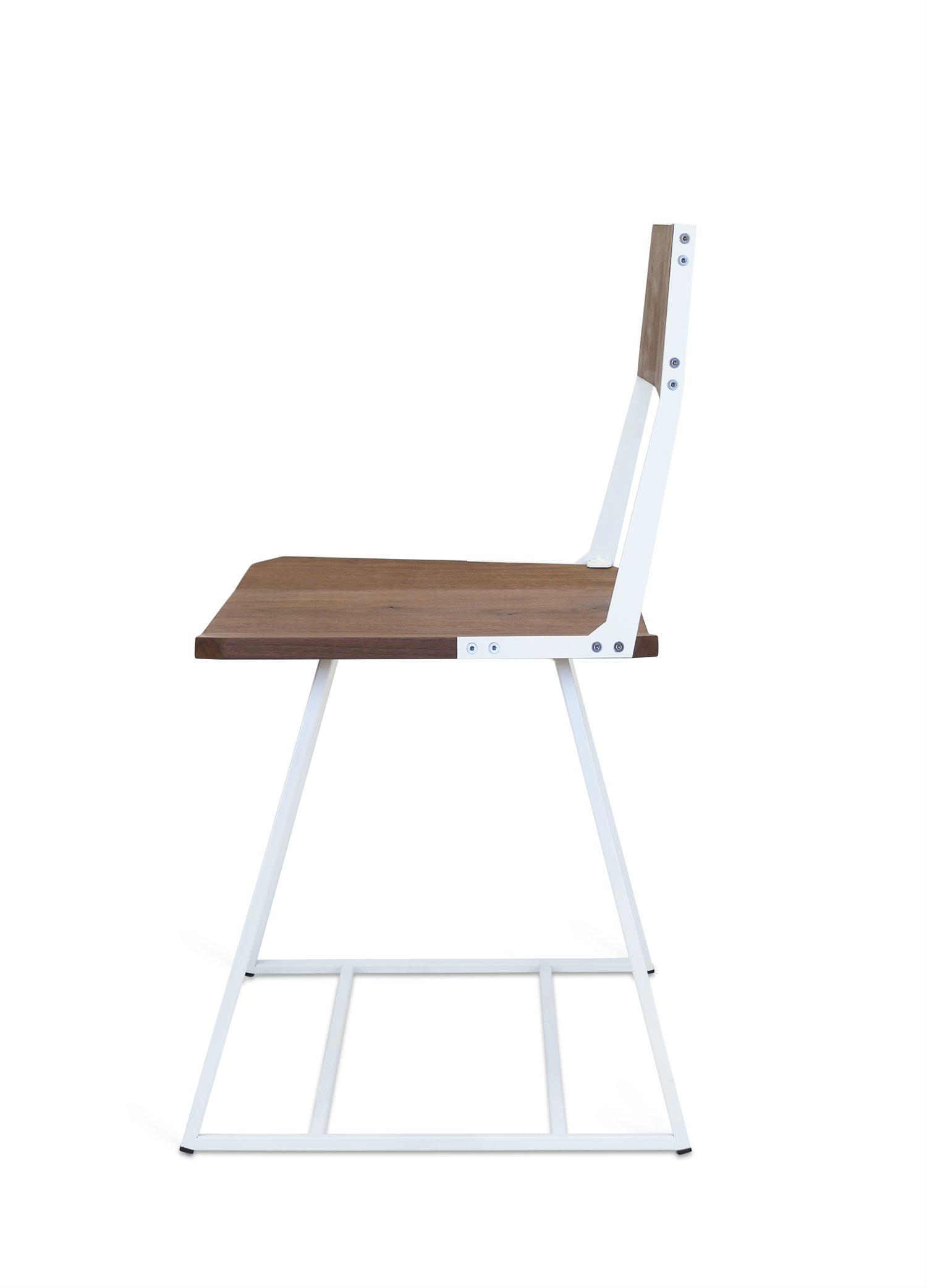 Tronk Design Clarke Collection Walnut Wood Brown Side Dining Chair