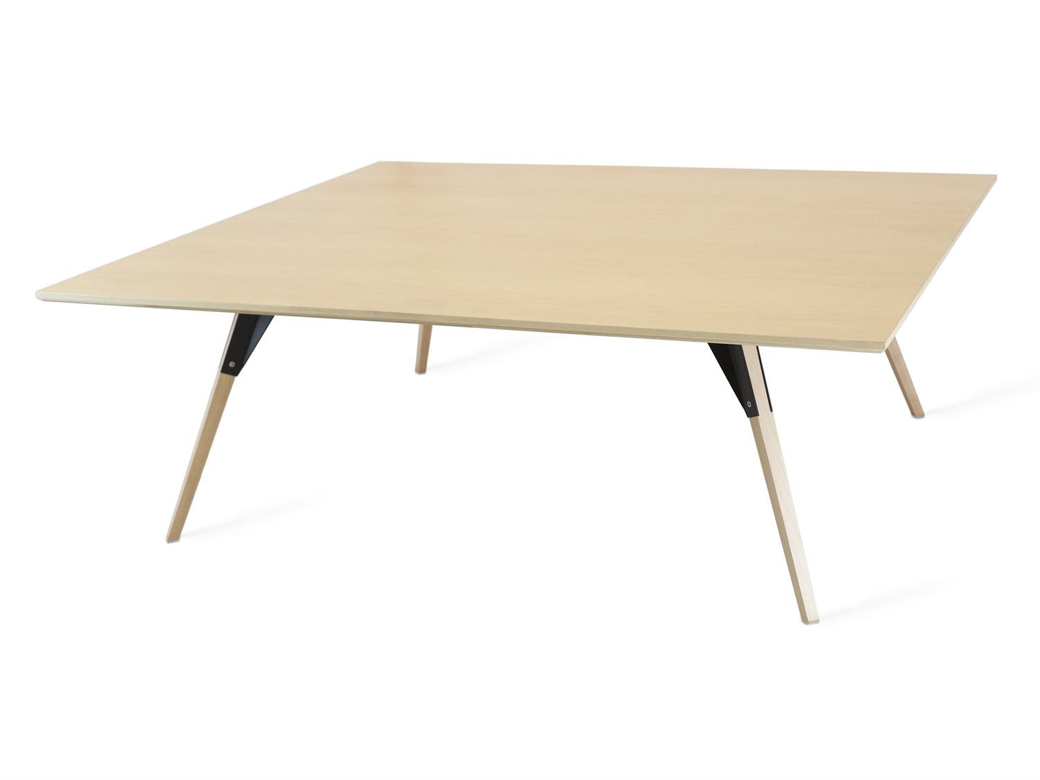 Tronk Design Clarke Collection Rectangular Wood Black Coffee Table