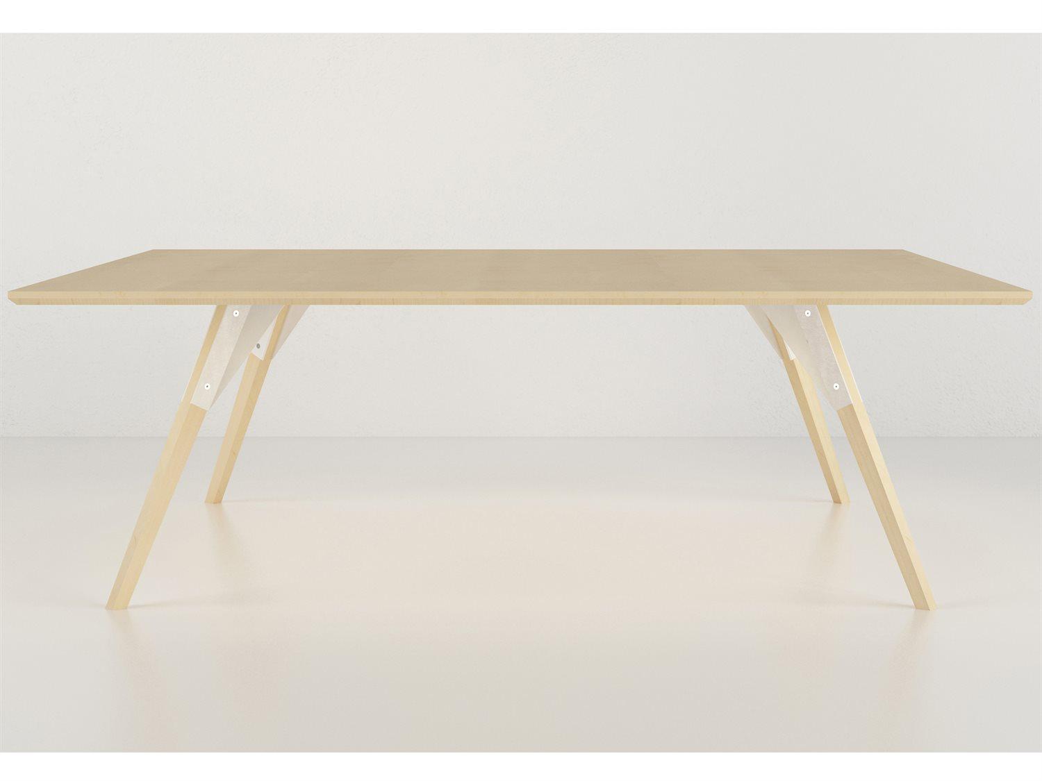 Tronk Design Clarke Collection Rectangular Wood White Coffee Table