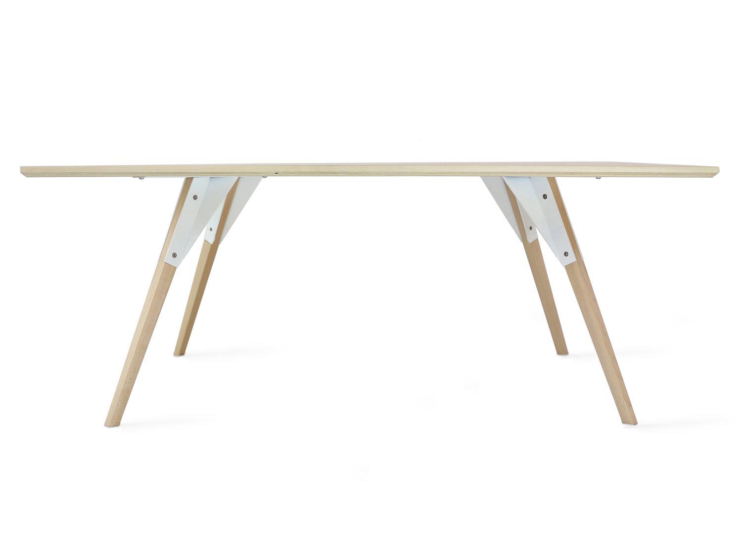 Tronk Design Clarke Collection Oval Wood White Coffee Table