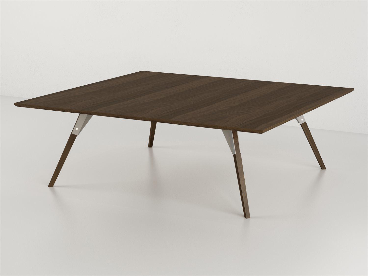 Tronk Design Clarke Collection Rectangular Wood White Coffee Table