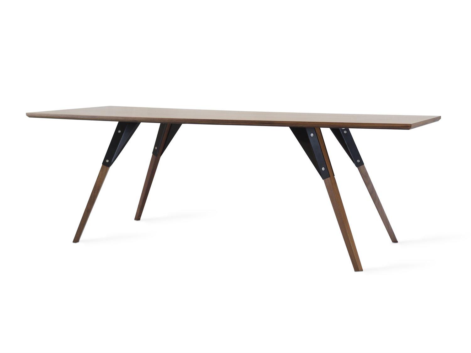Tronk Design Clarke Collection Rectangular Wood Black Coffee Table
