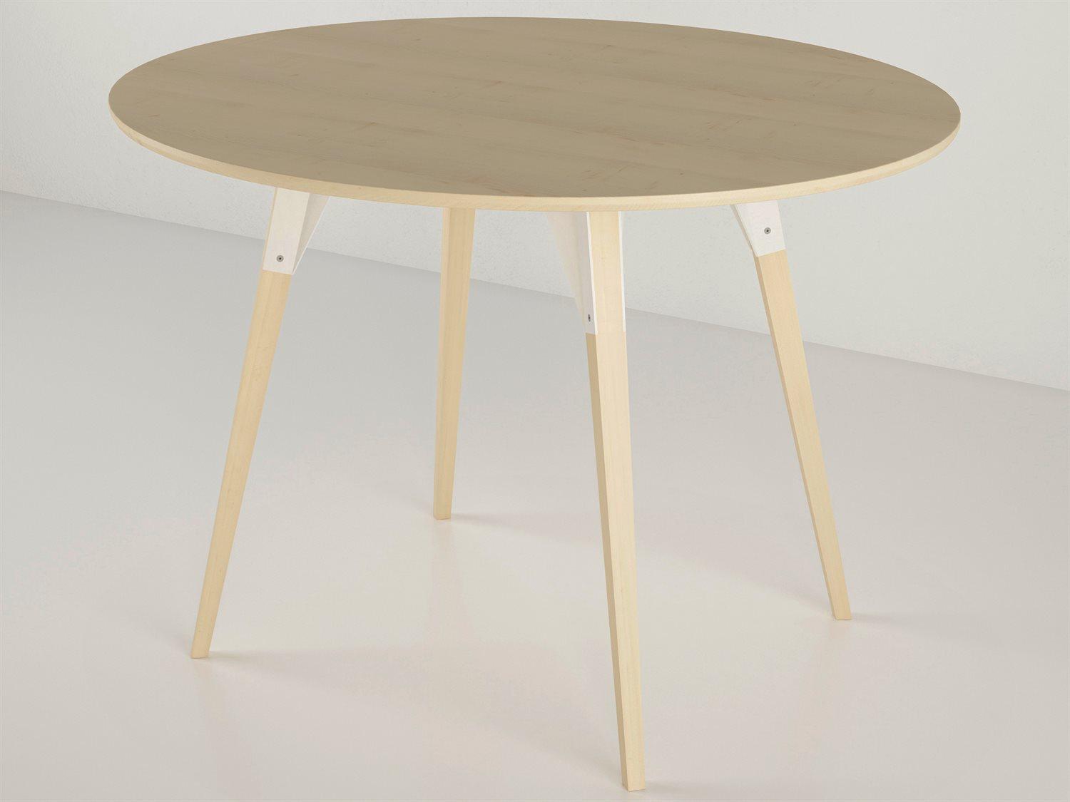 Tronk Design Clarke Collection Oval Wood White Dining Table