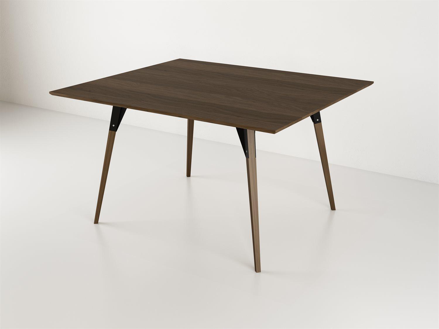 Tronk Design Clarke Collection Rectangular Wood Black Dining Table