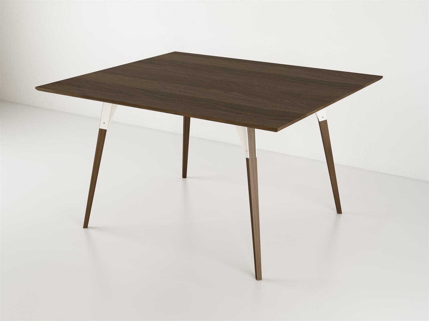 Tronk Design Clarke Collection Rectangular Wood White Dining Table