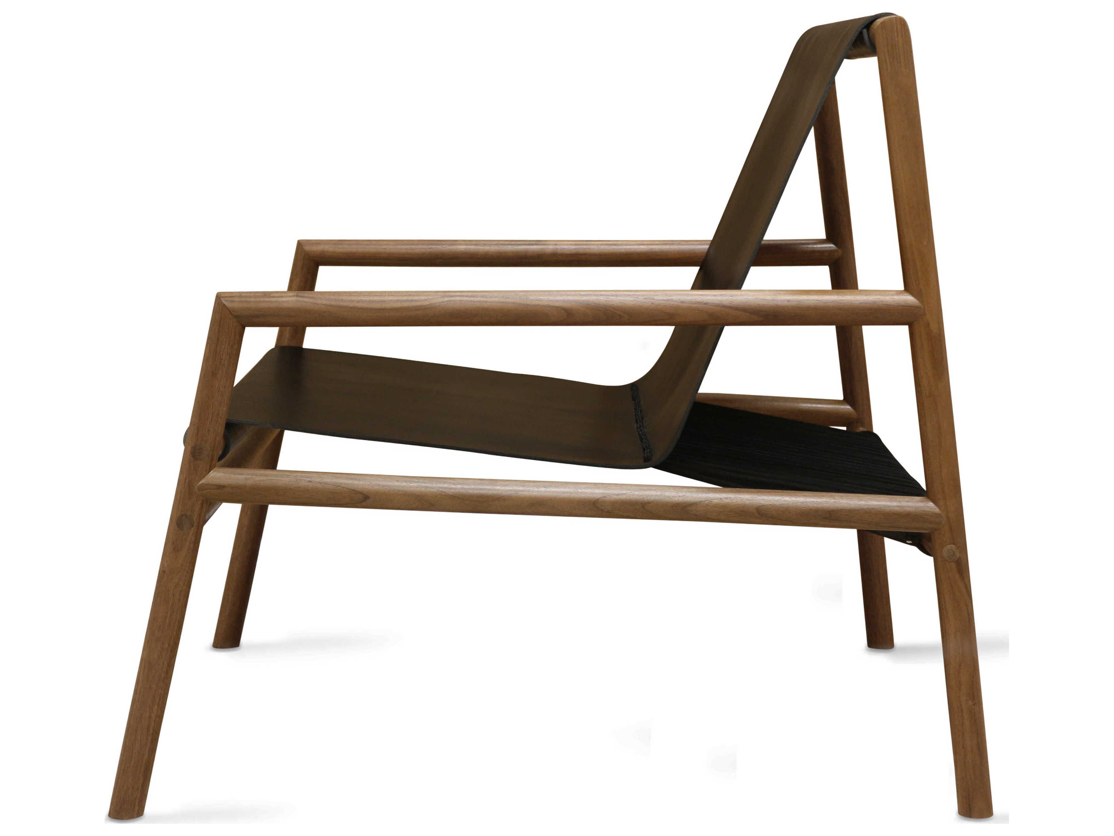 Tronk Design Gallagher Black Leather Accent Chair