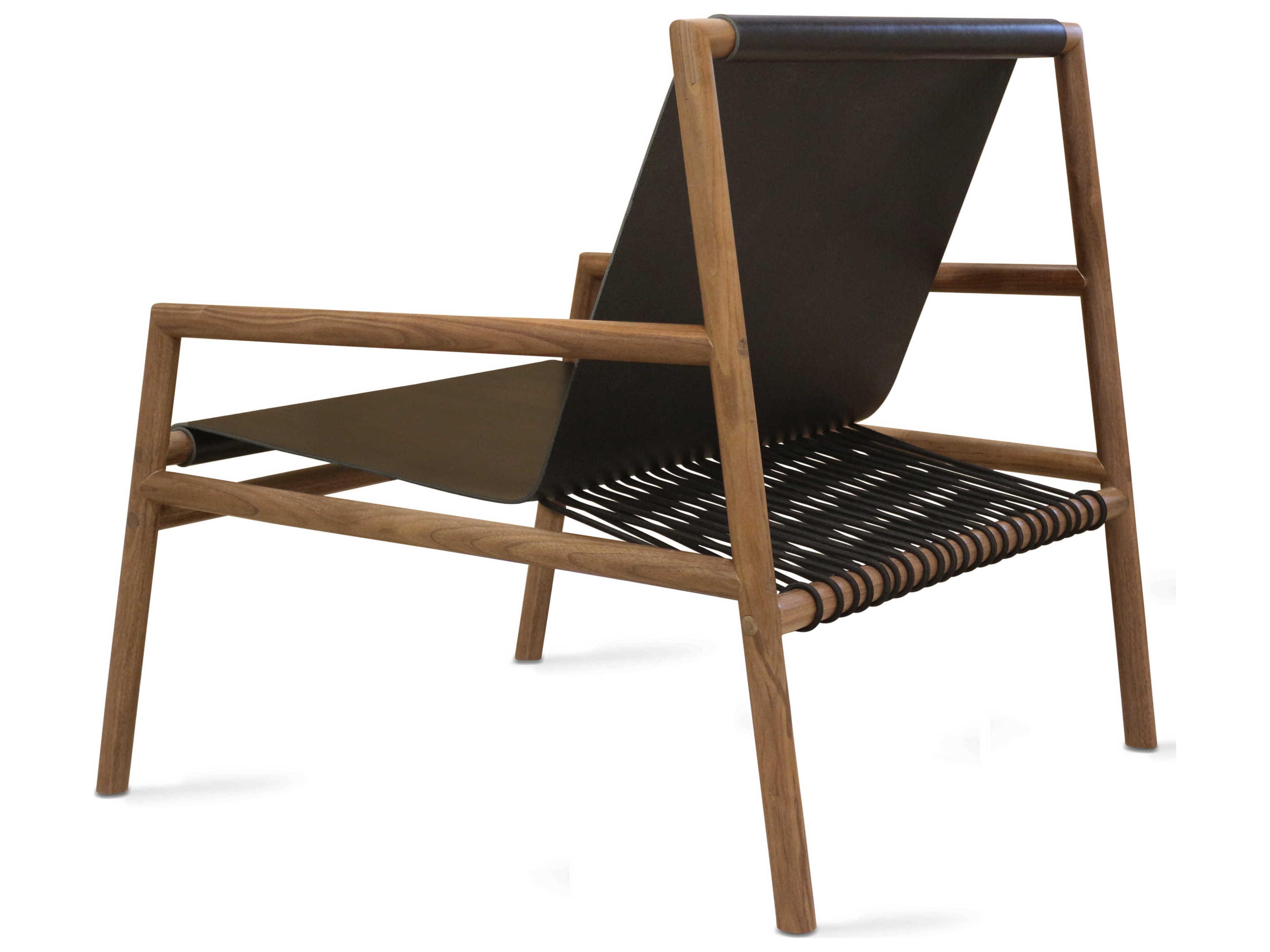 Tronk Design Gallagher Black Leather Accent Chair