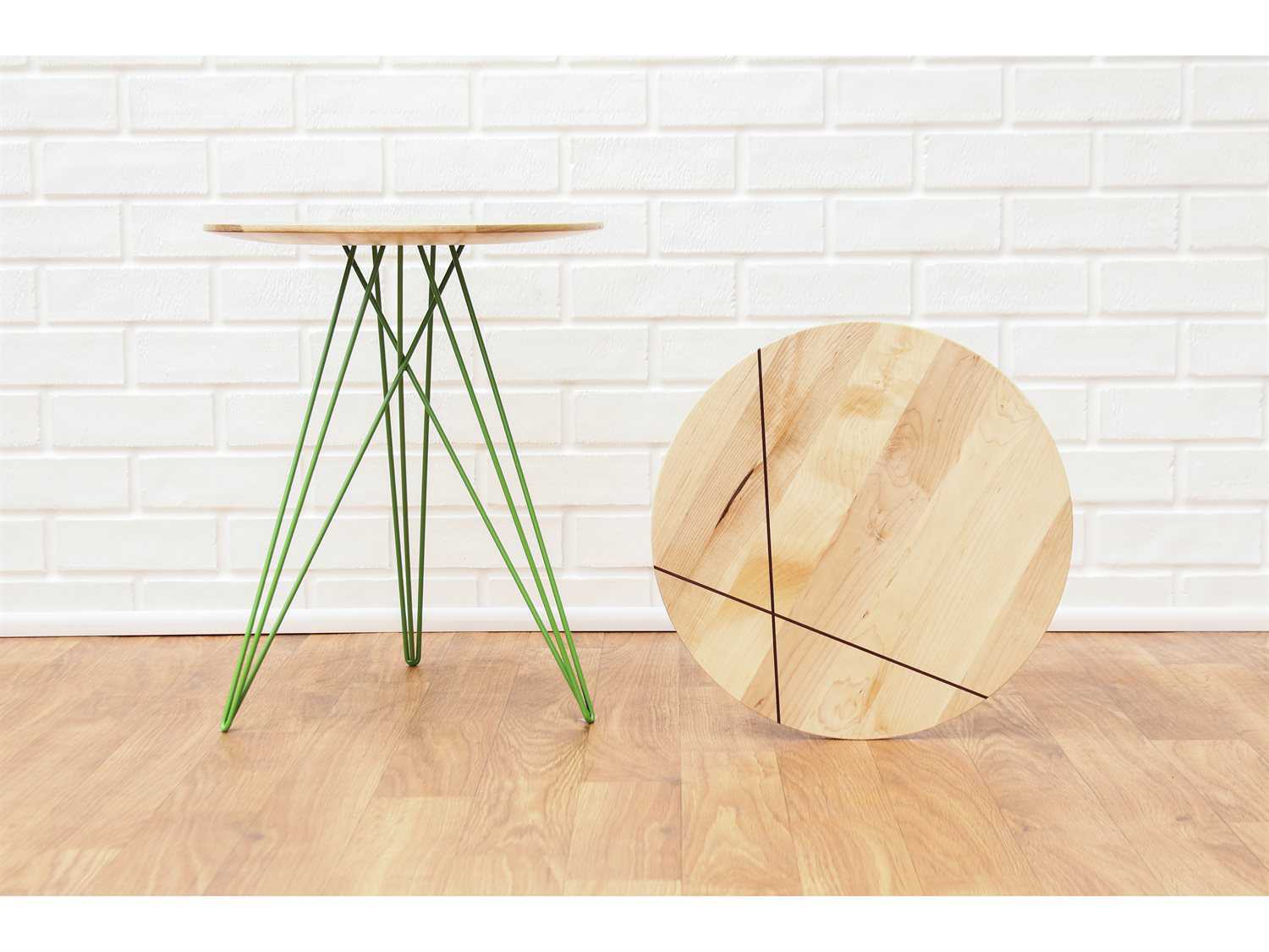 Tronk Design Hudson Round Wood End Table