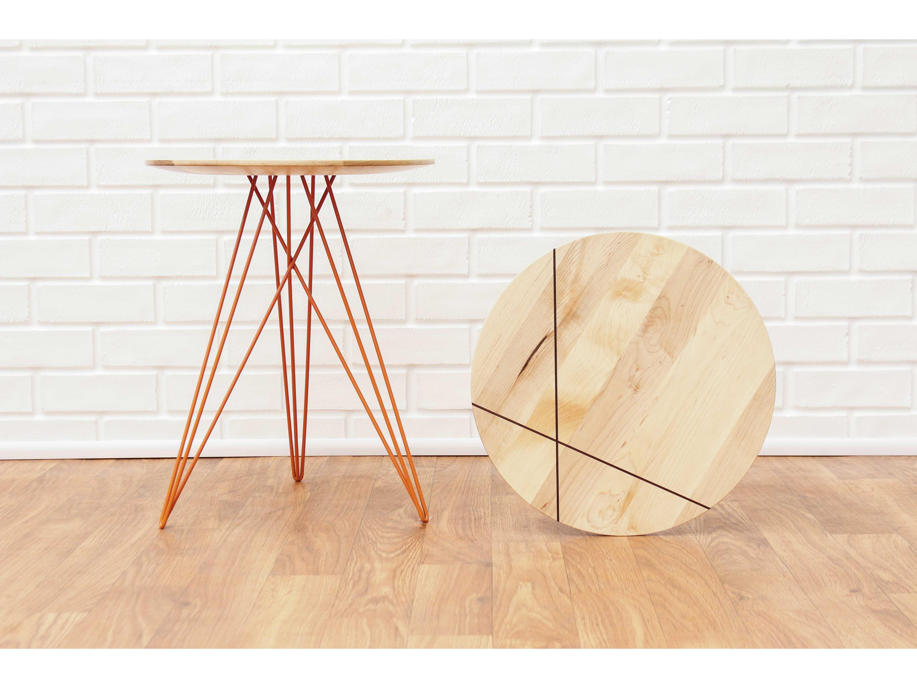 Tronk Design Hudson Round Wood End Table