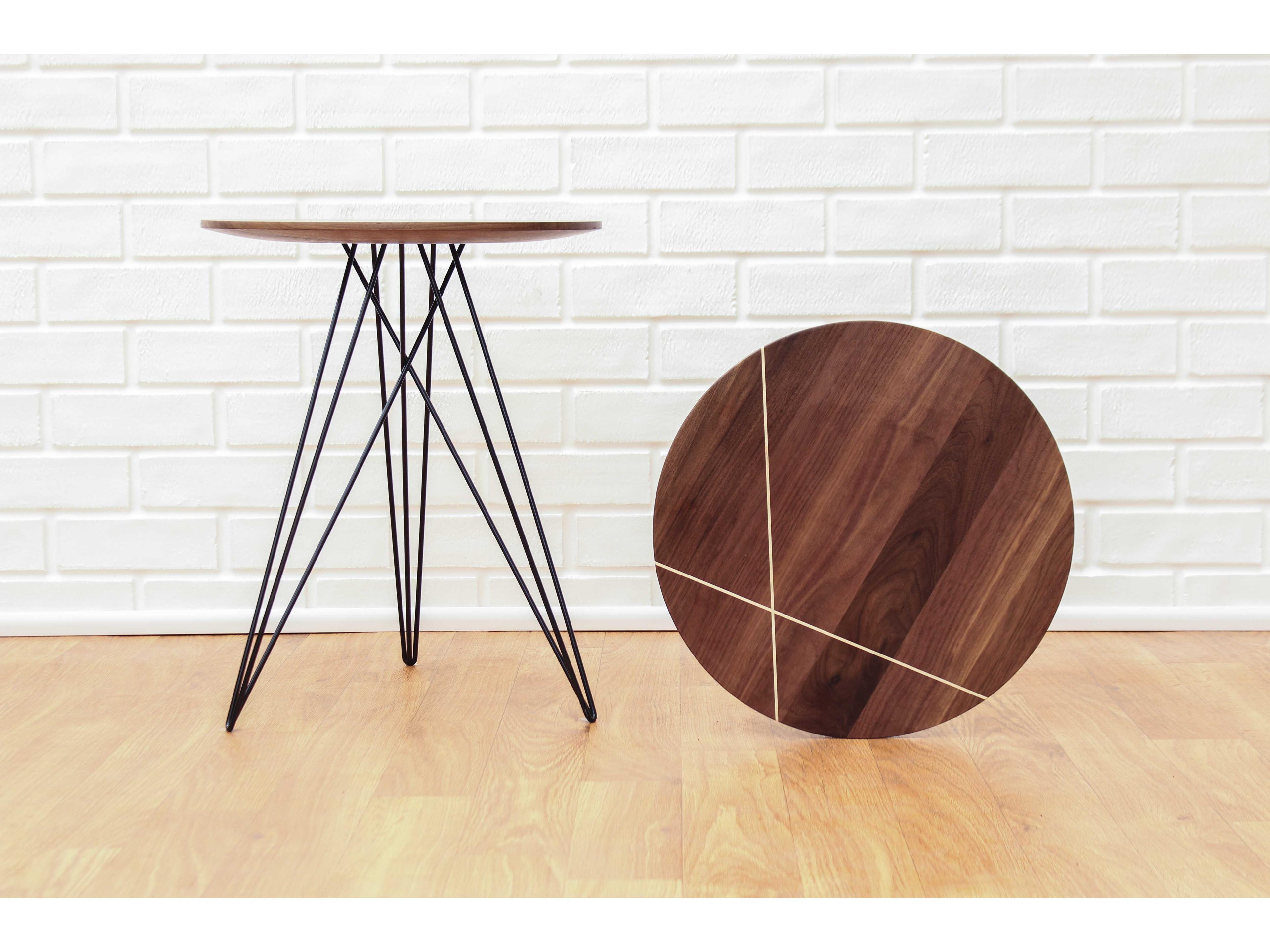 Tronk Design Hudson Round Wood End Table