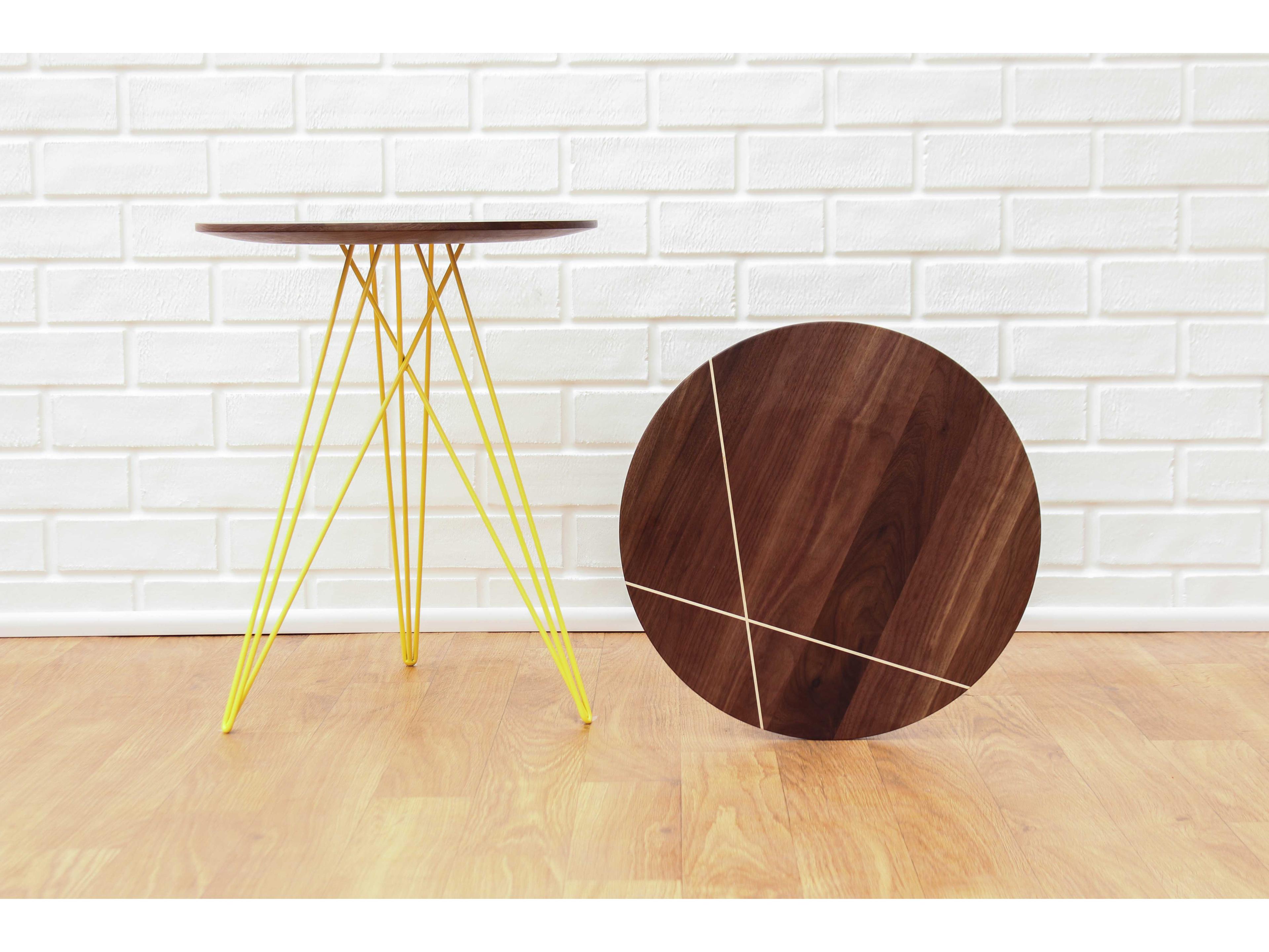 Tronk Design Hudson Round Wood End Table
