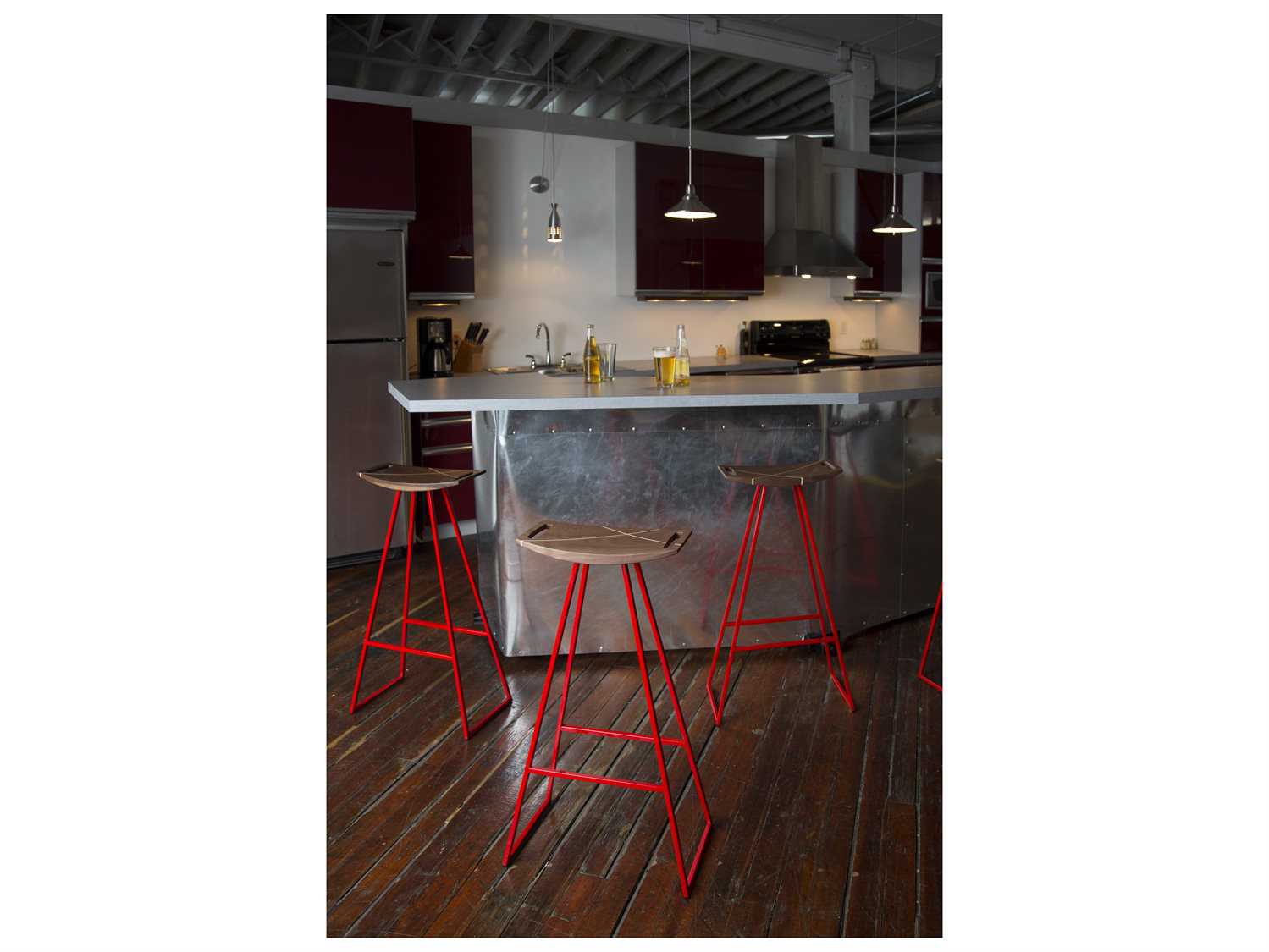 Tronk Design Robert Walnut Wood Bar Stool