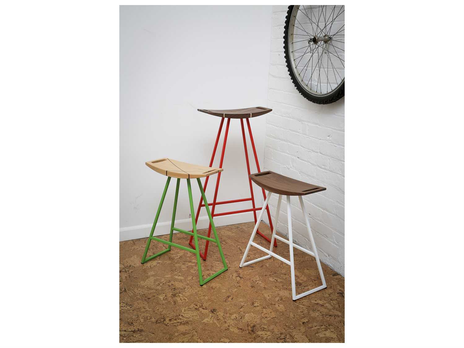 Tronk Design Robert Walnut Wood Bar Stool