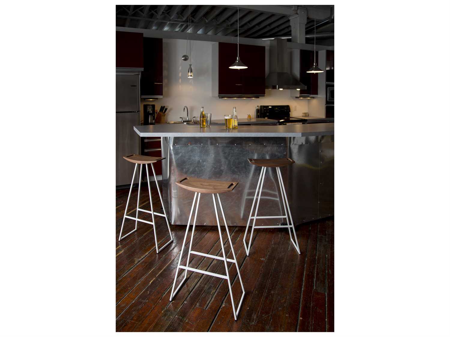Tronk Design Robert Walnut Wood Bar Stool