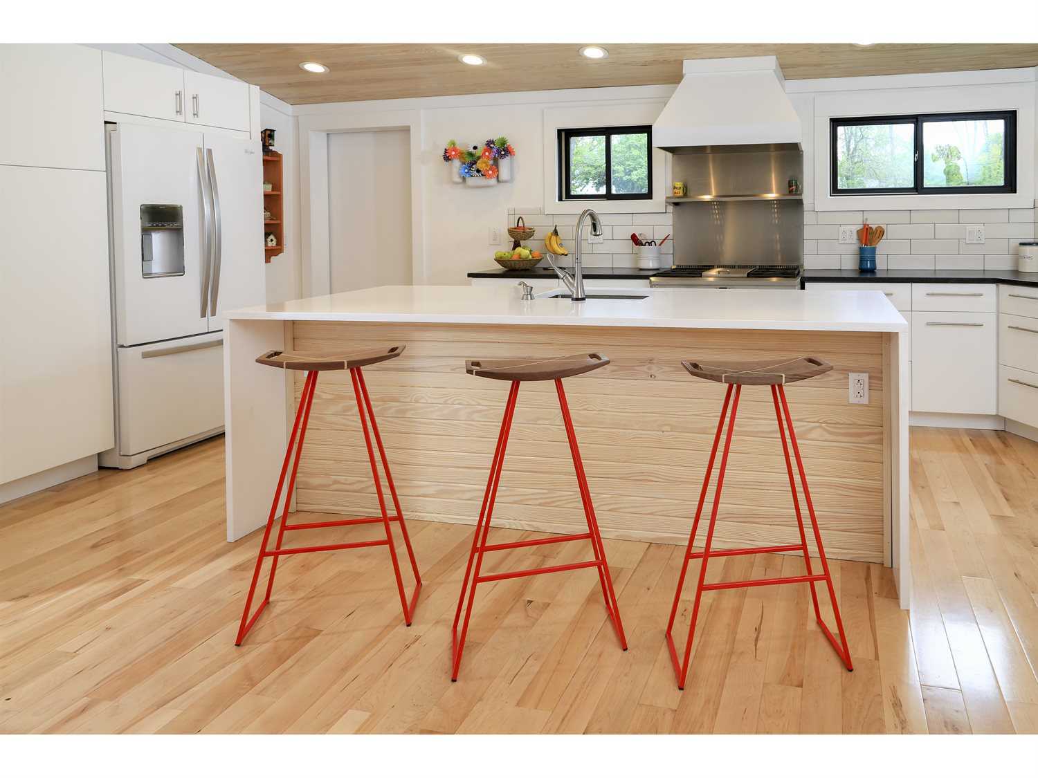 Tronk Design Robert Walnut Wood Counter Stool