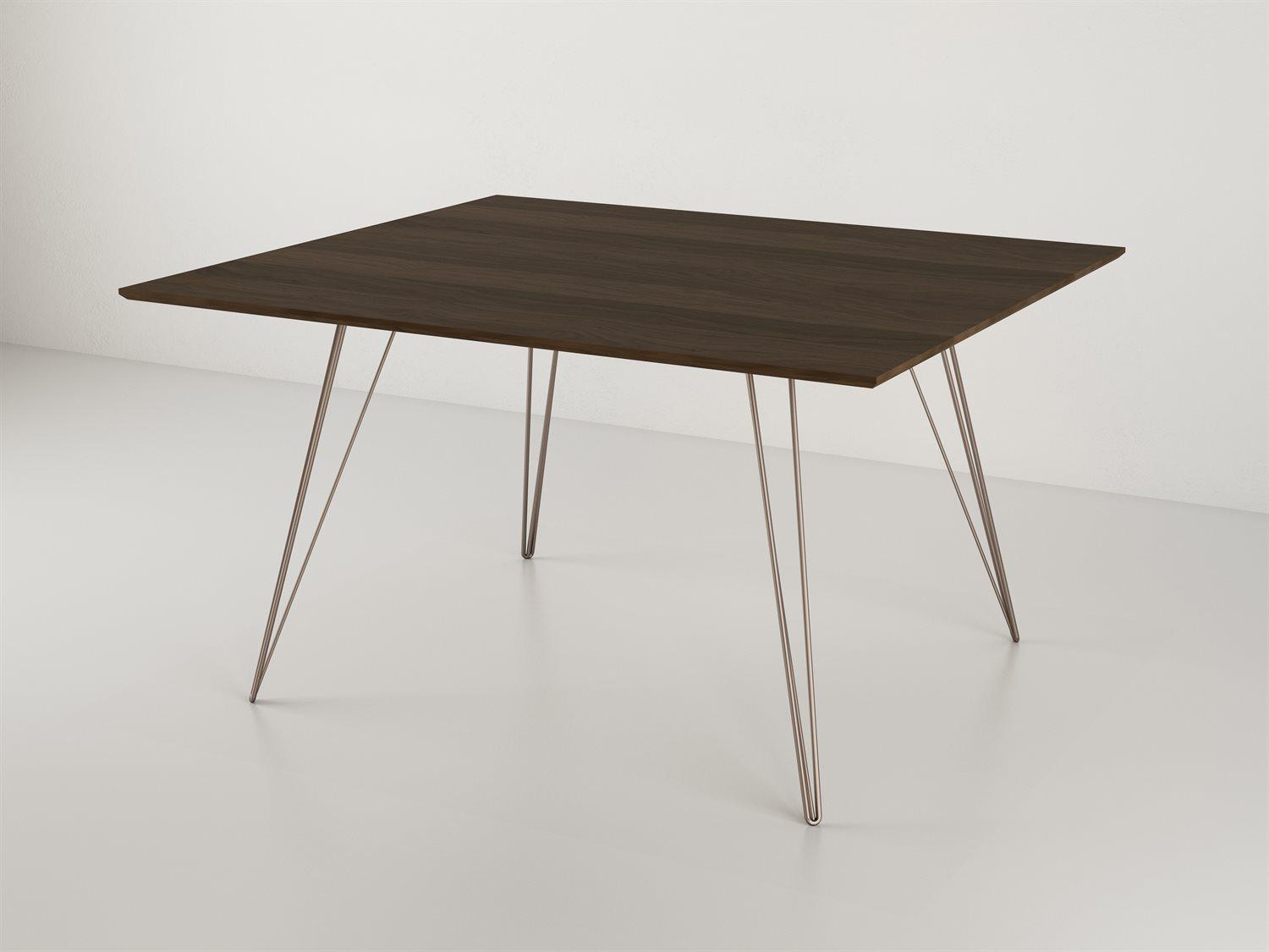 Tronk Design Williams Table Collection Rectangular Wood Rose Copper Dining