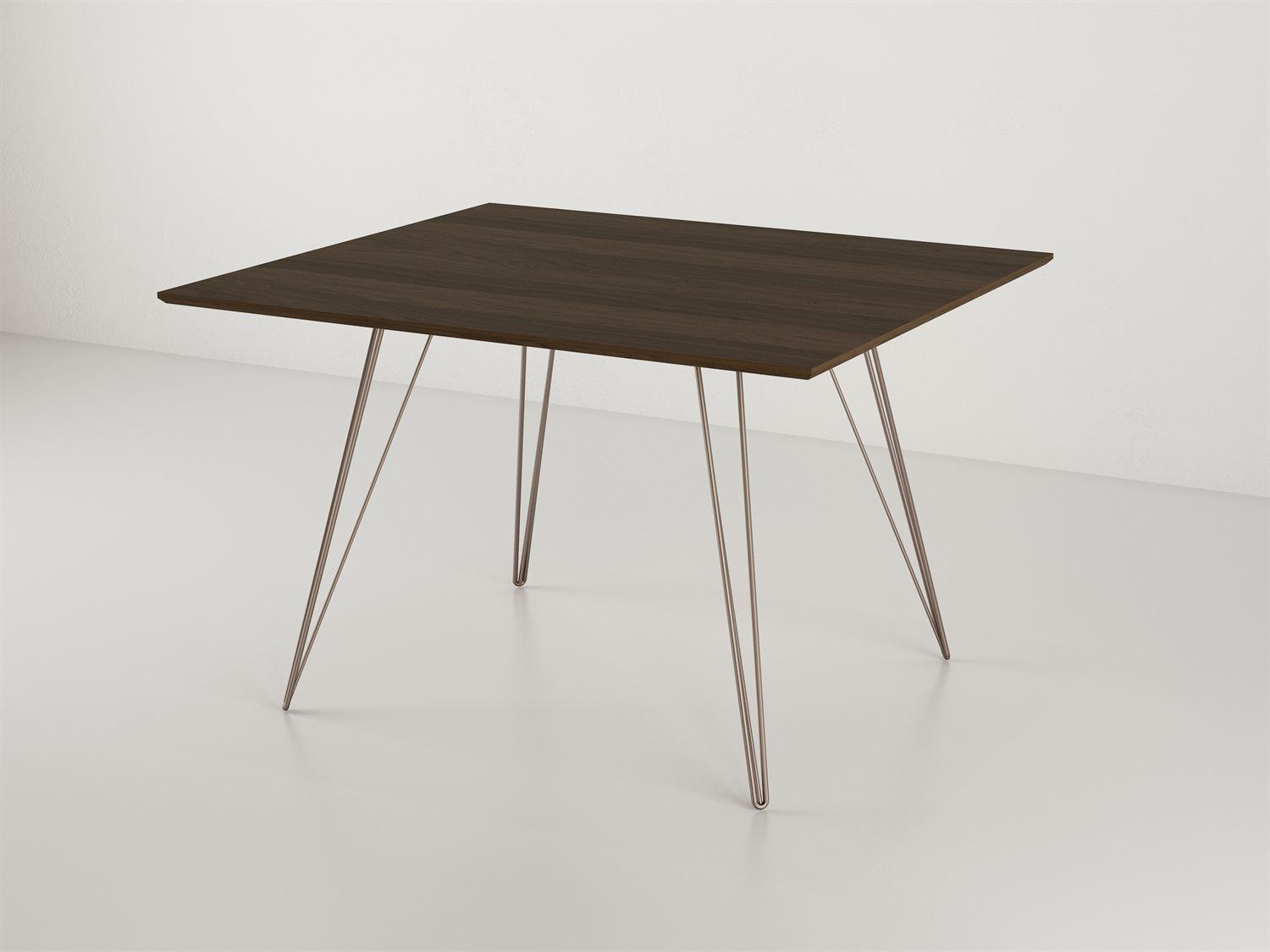 Tronk Design Williams Table Collection Square Wood Rose Copper Dining