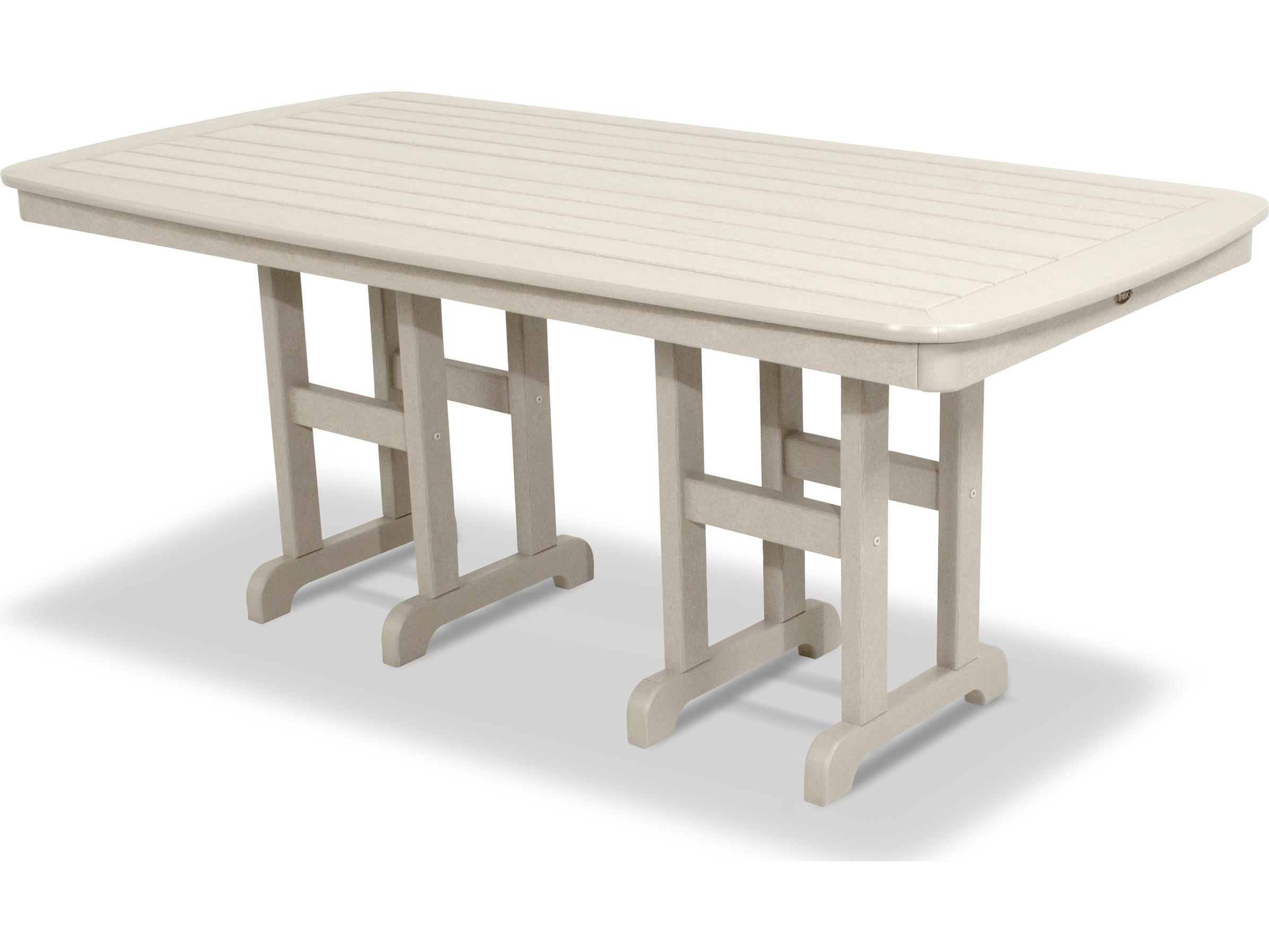 Trex® Outdoor Furniture™ Yacht Club Recycled Plastic Rectangular Dining Table with Umbrella Hole