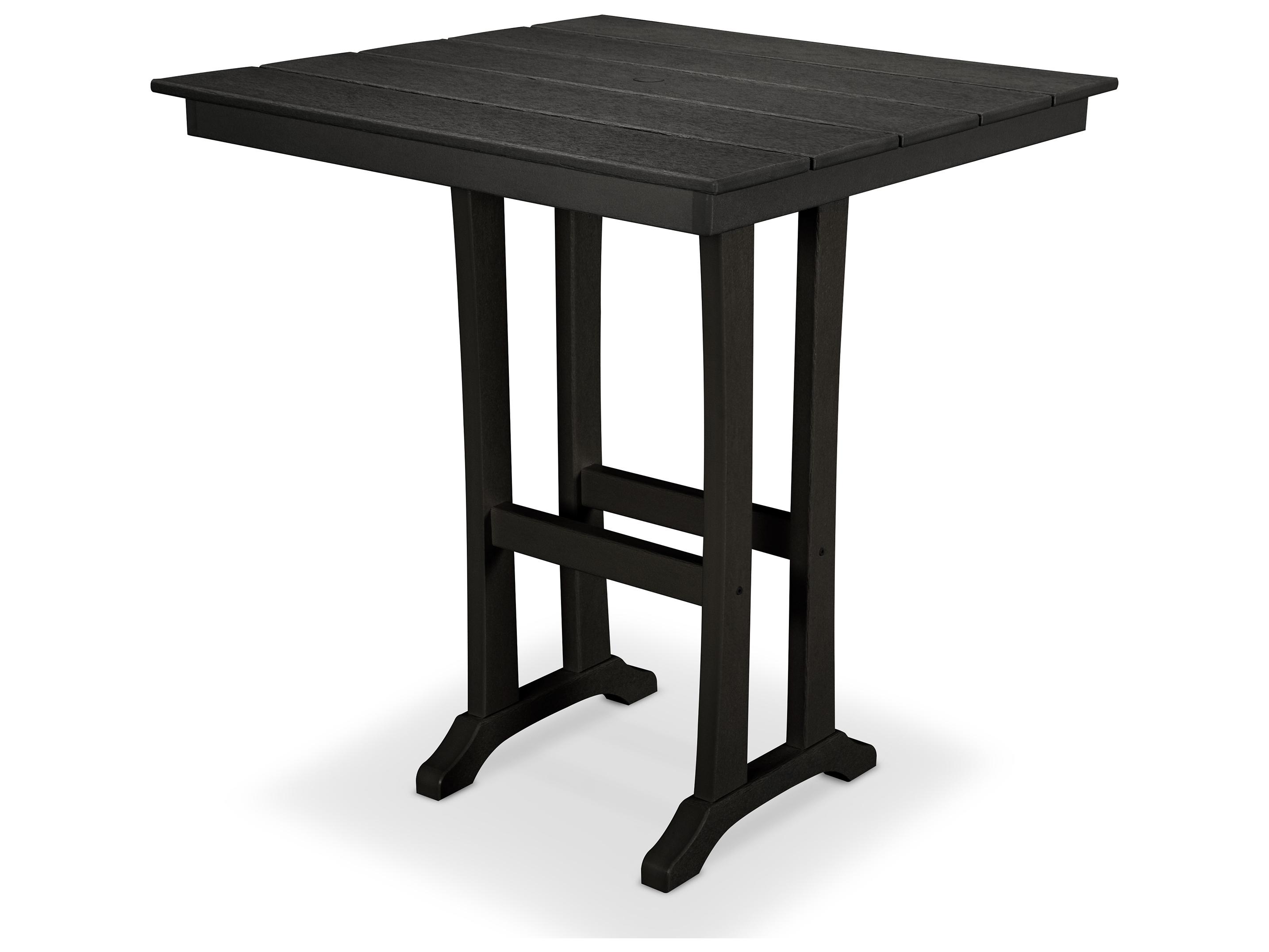 Trex® Outdoor Furniture™ Farmhouse Trestle Recycled Plastic Square Bar Table
